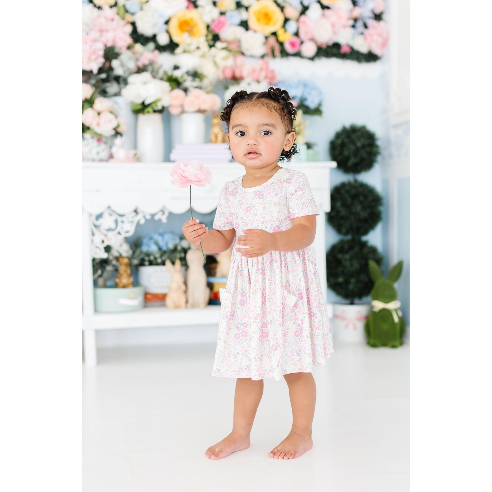 Blooming Beauty S/S Pocket Twirl Dress
