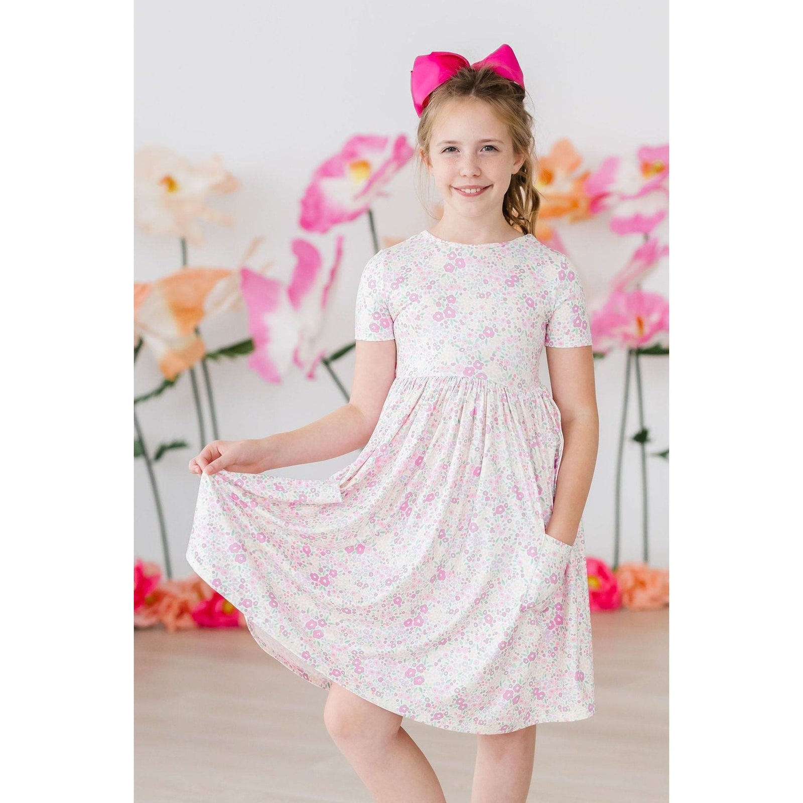 Blooming Beauty S/S Pocket Twirl Dress