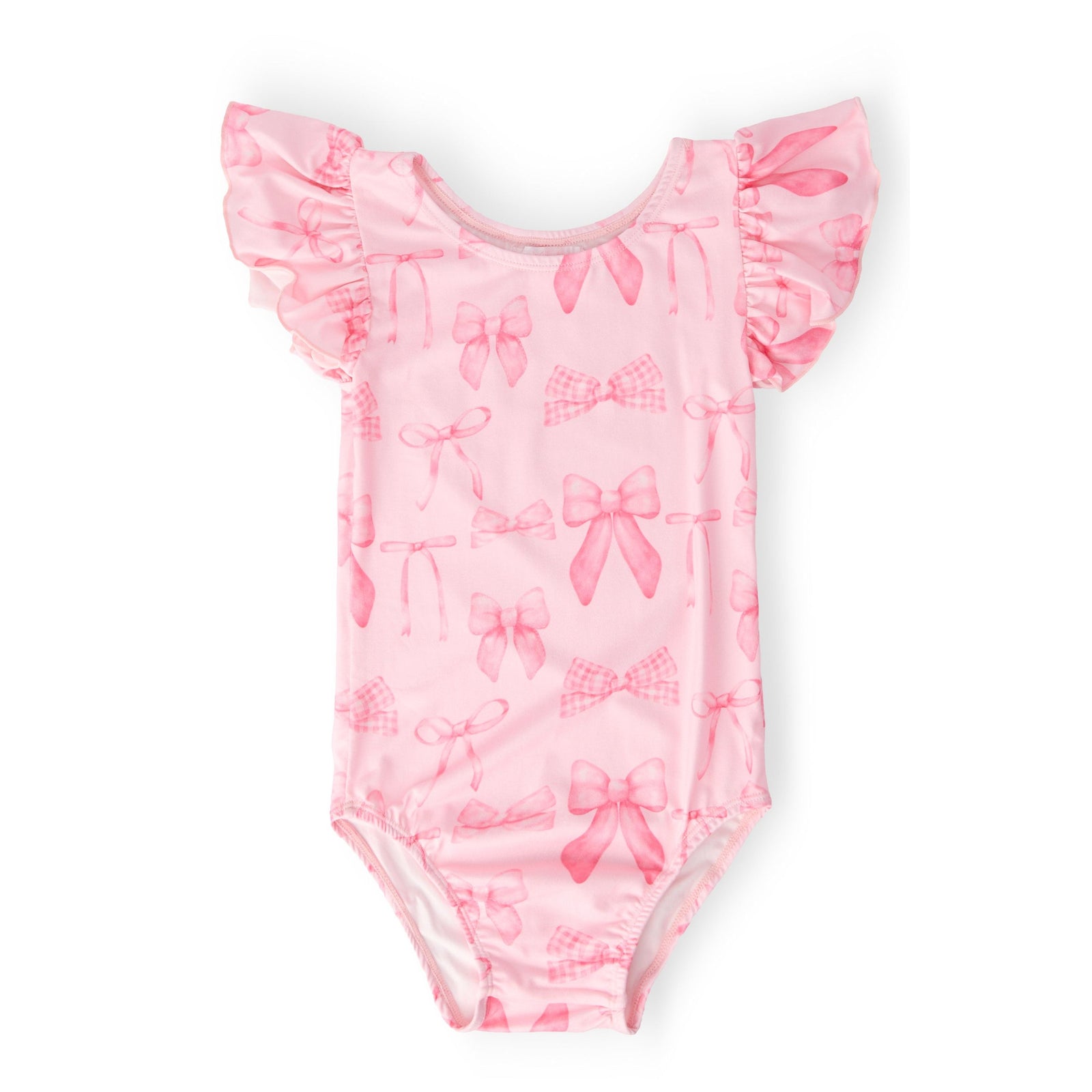 Blushing Bows S/S Flutter Sleeve Leotard