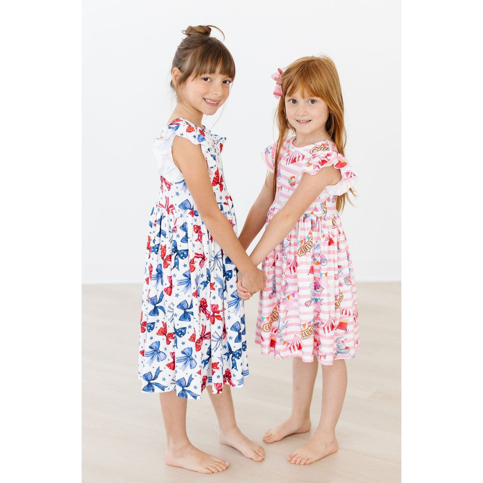 Born to Sparkle Flutter Sleeve Twirl Dress