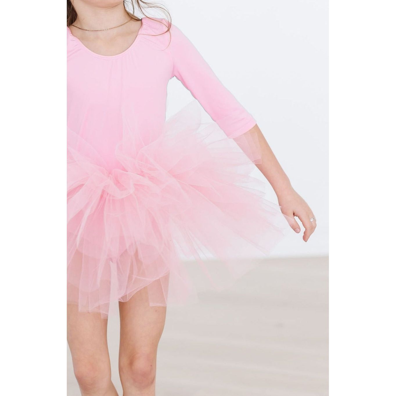 Bubblegum Pink 3/4 Tutu Leotard