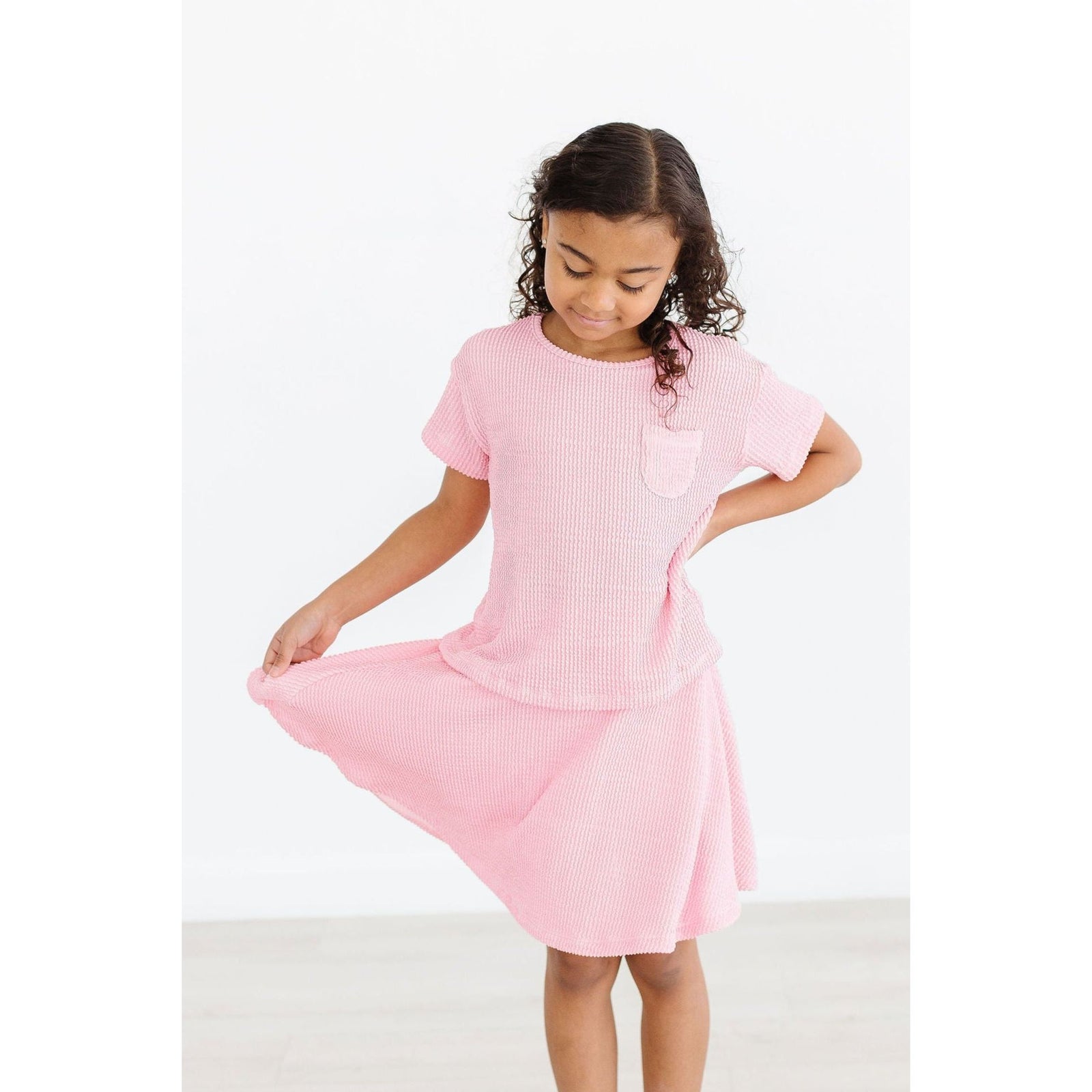 Bubblegum Pink Scrunchy Pocket Tee