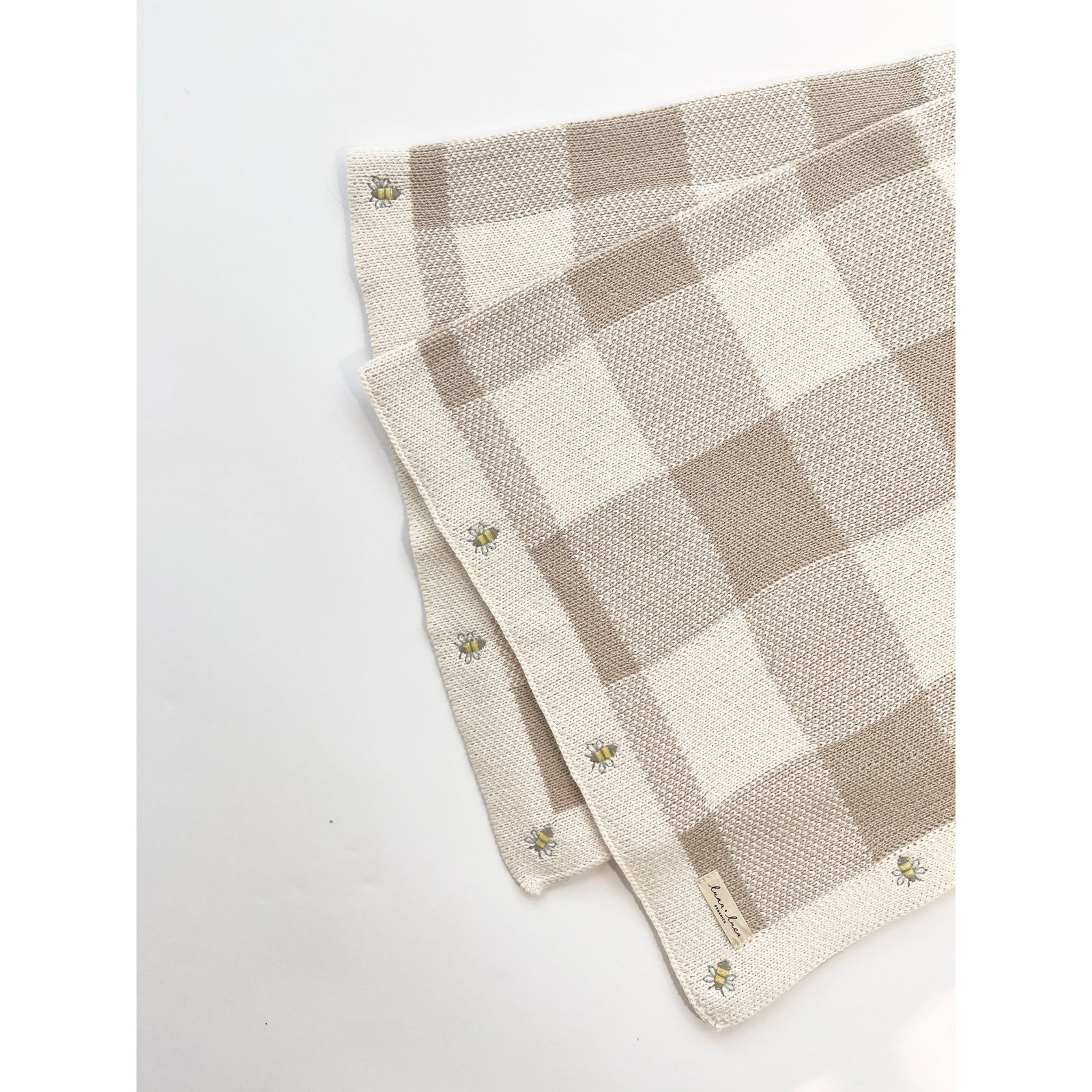 Busy Bee Gingham Baby Blanket