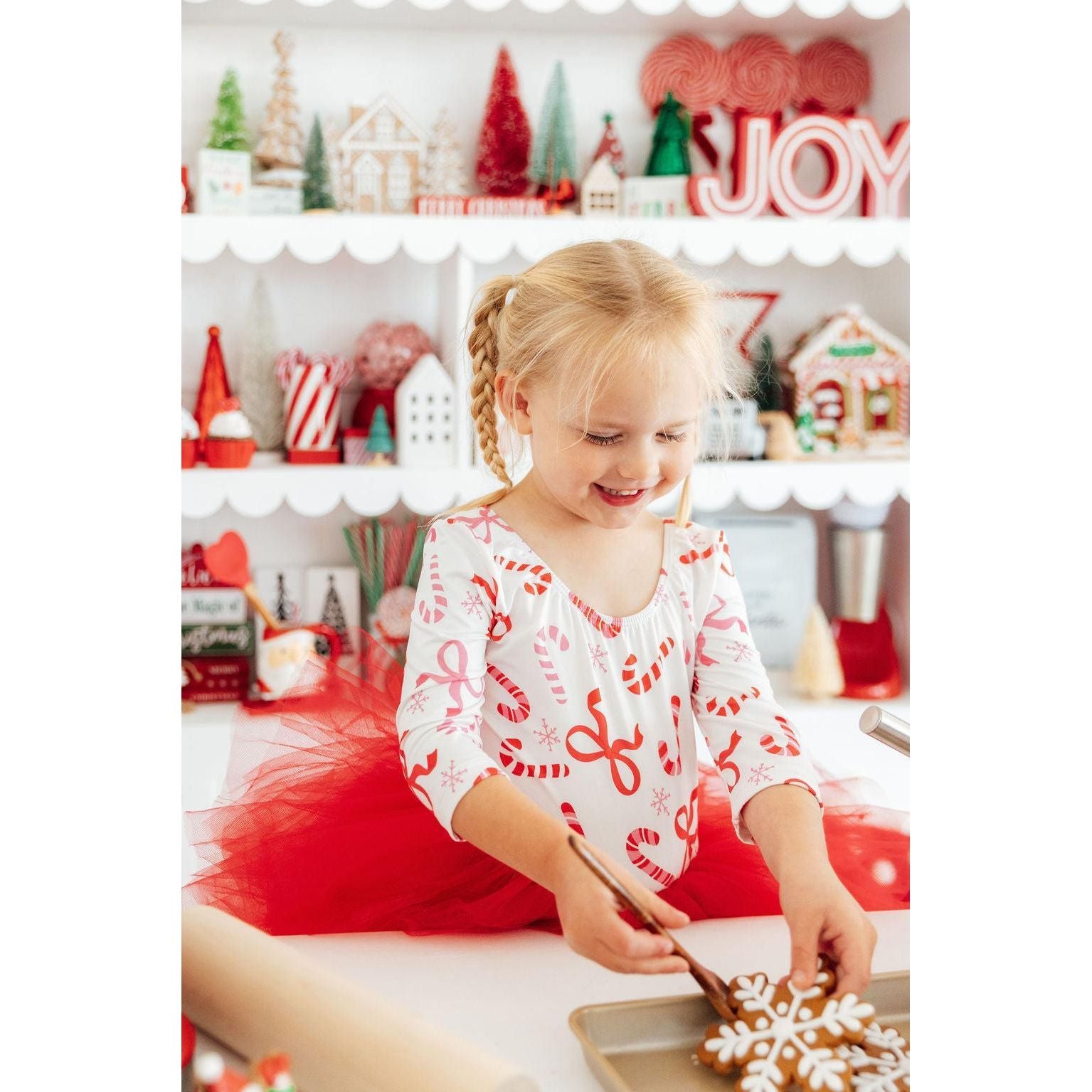 Candy Cane Lane 3/4 Tutu Leotard