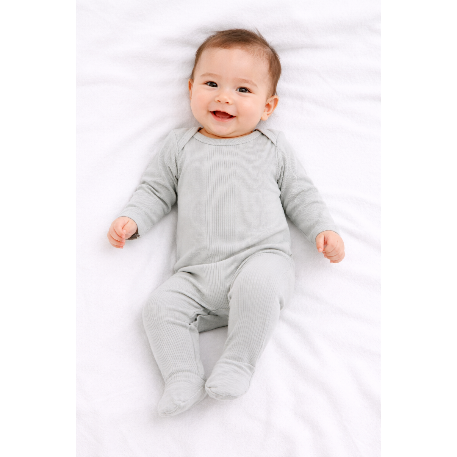 Variegated Rib Lap Tee Footie Pajama
