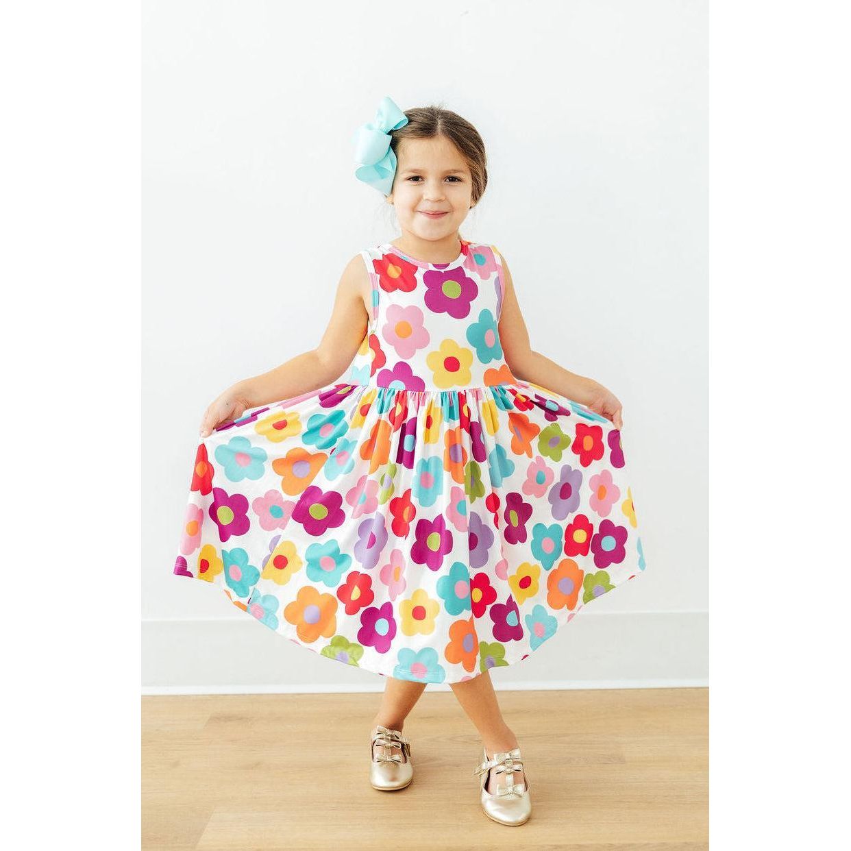 Cheerful Blooms Tank Twirl Dress