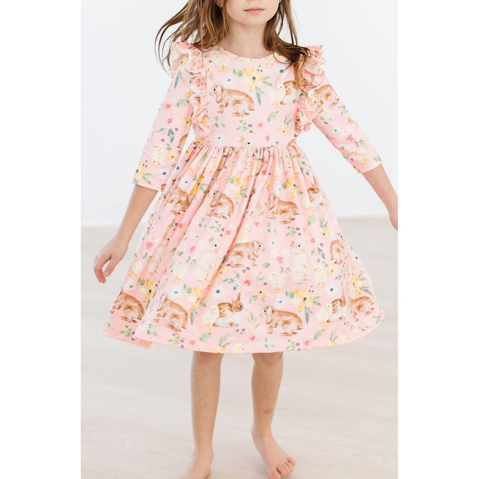 Chicks & Bunnies Ruffle Twirl Dress