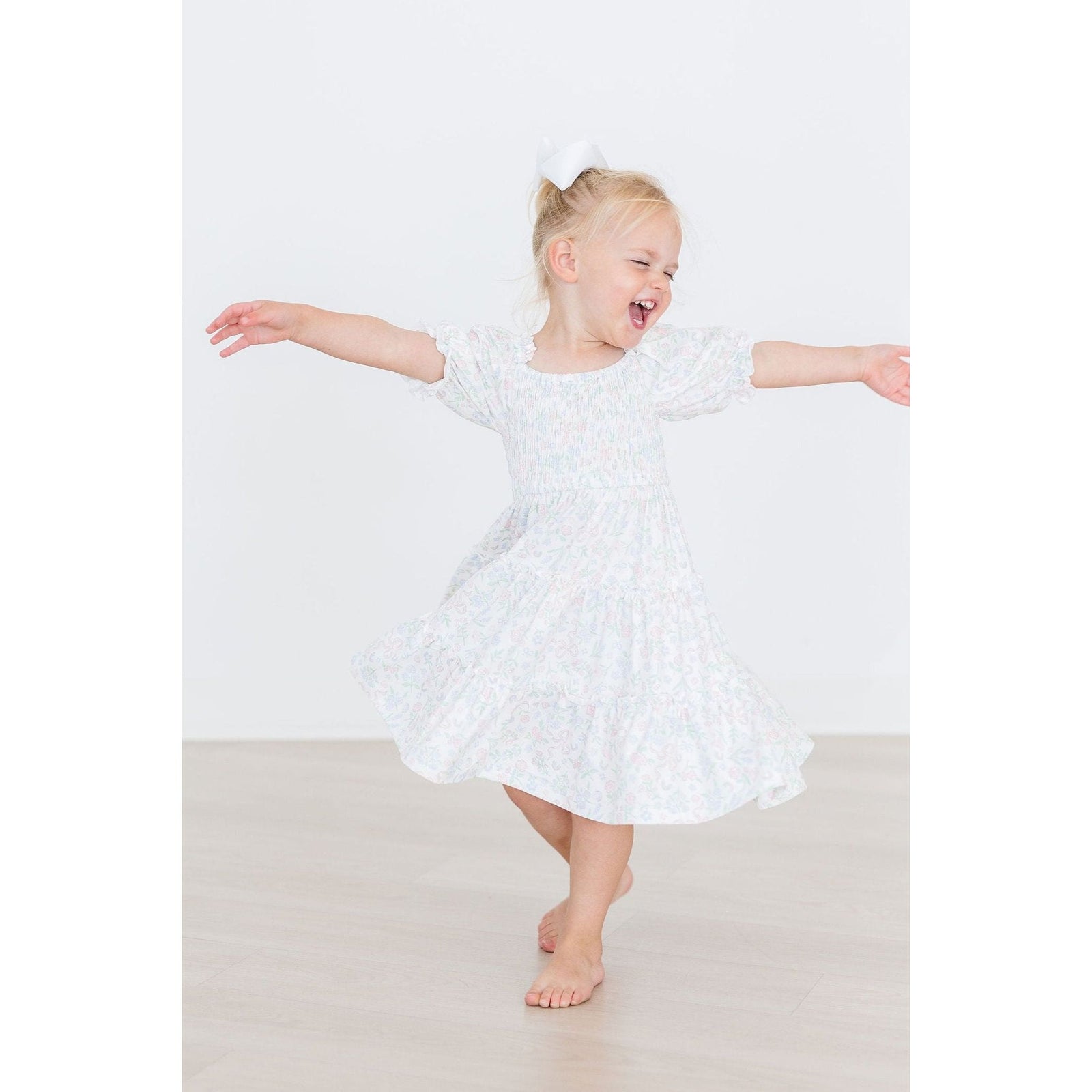 Cloud 9 Smocked Ruffle Dress