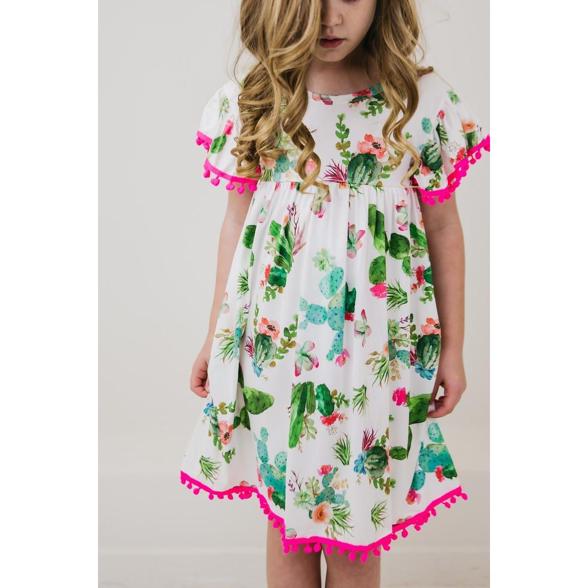Cute Cactus Pom Pom Dress