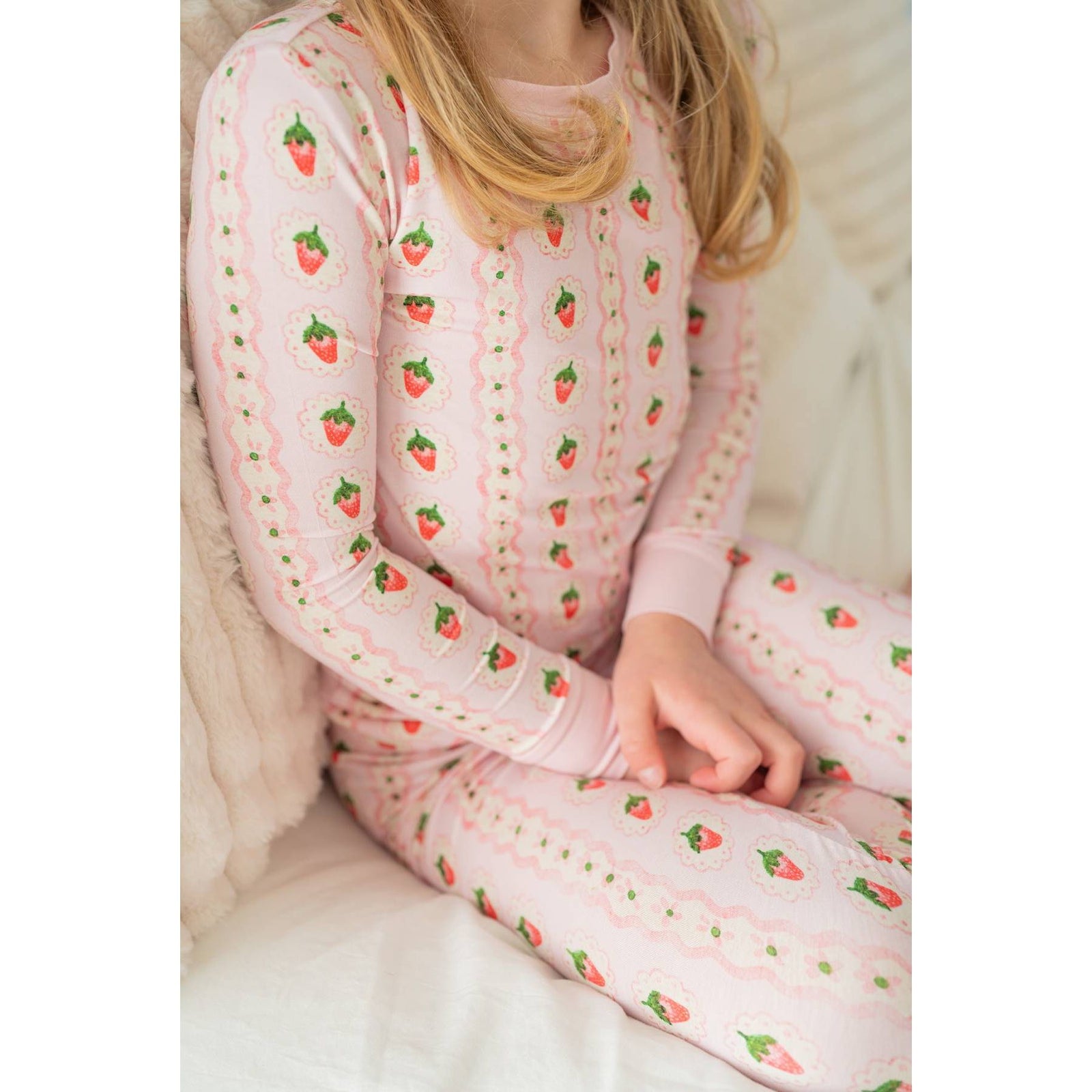 Strawberry Stripe | Two Piece Pajama Set