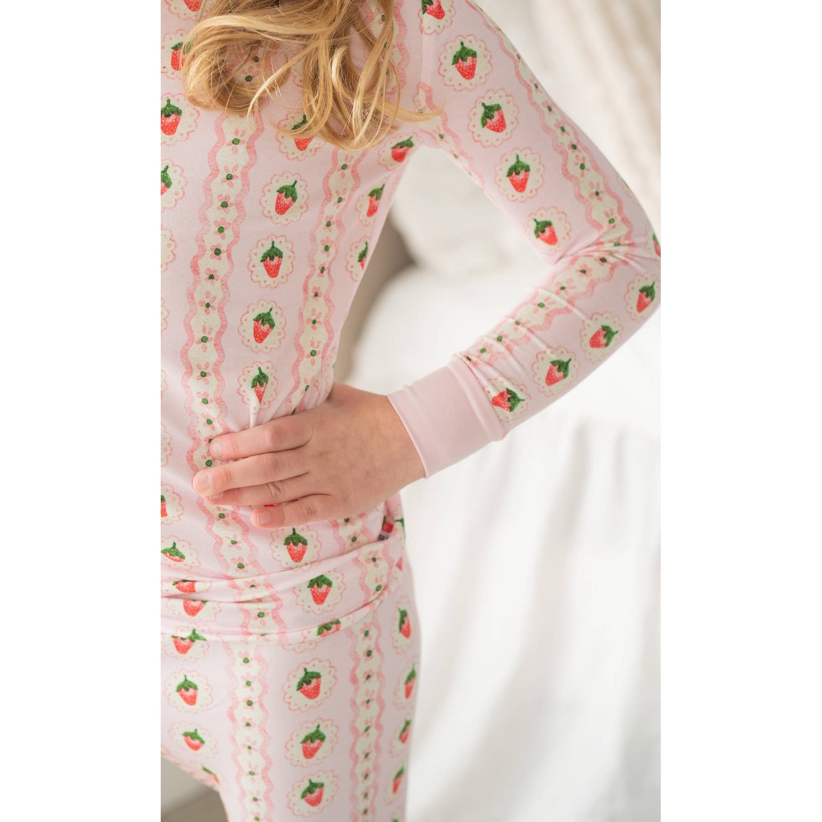 Strawberry Stripe | Two Piece Pajama Set