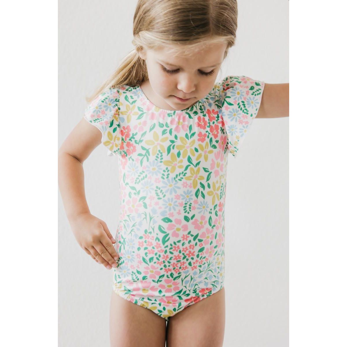 Daffodils S/S Flutter Sleeve Leotard