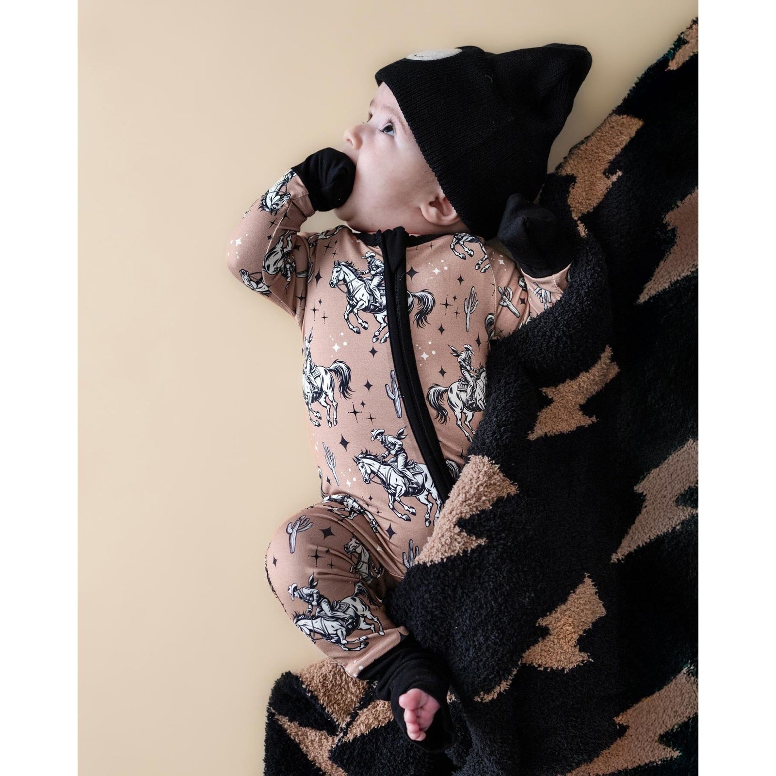 Bamboo Zip Romper | Desert Cowboy