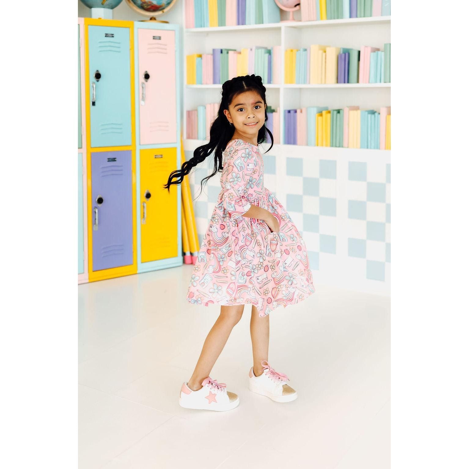 Dream Big Little One 3/4 Pocket Twirl Dress