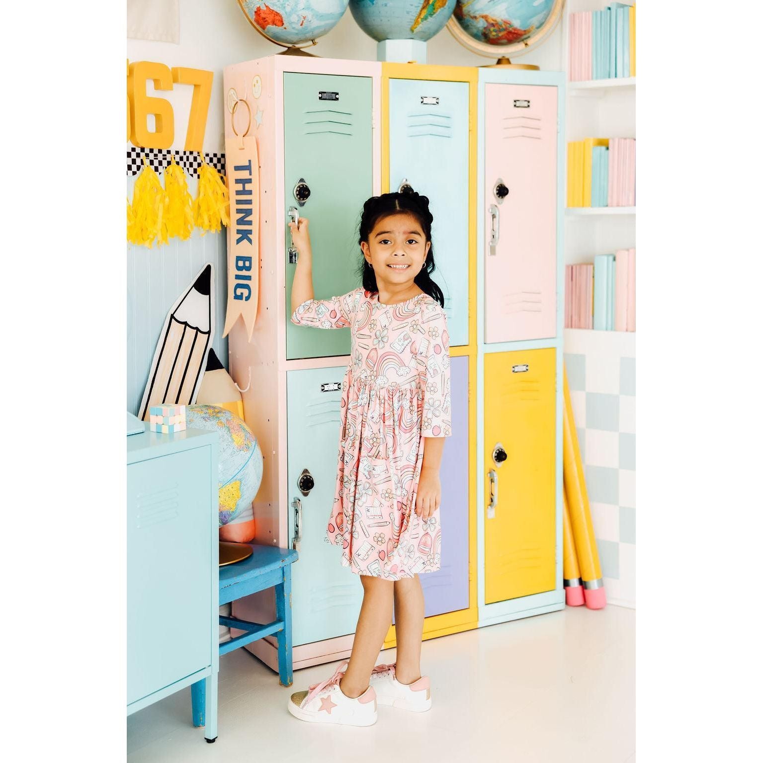 Dream Big Little One 3/4 Pocket Twirl Dress