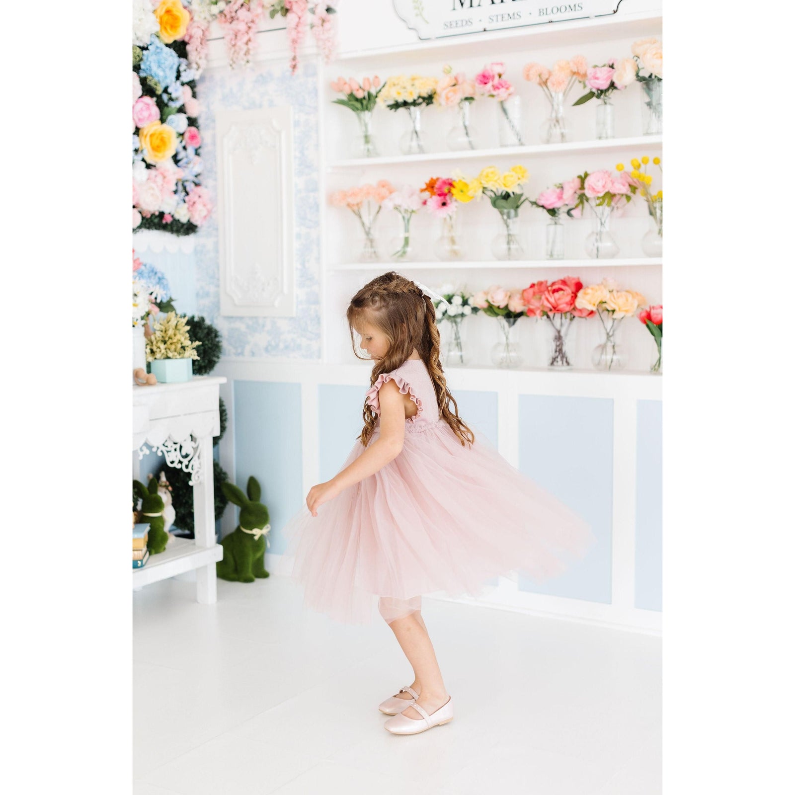 Dusty Pink Shimmer Tutu Dress