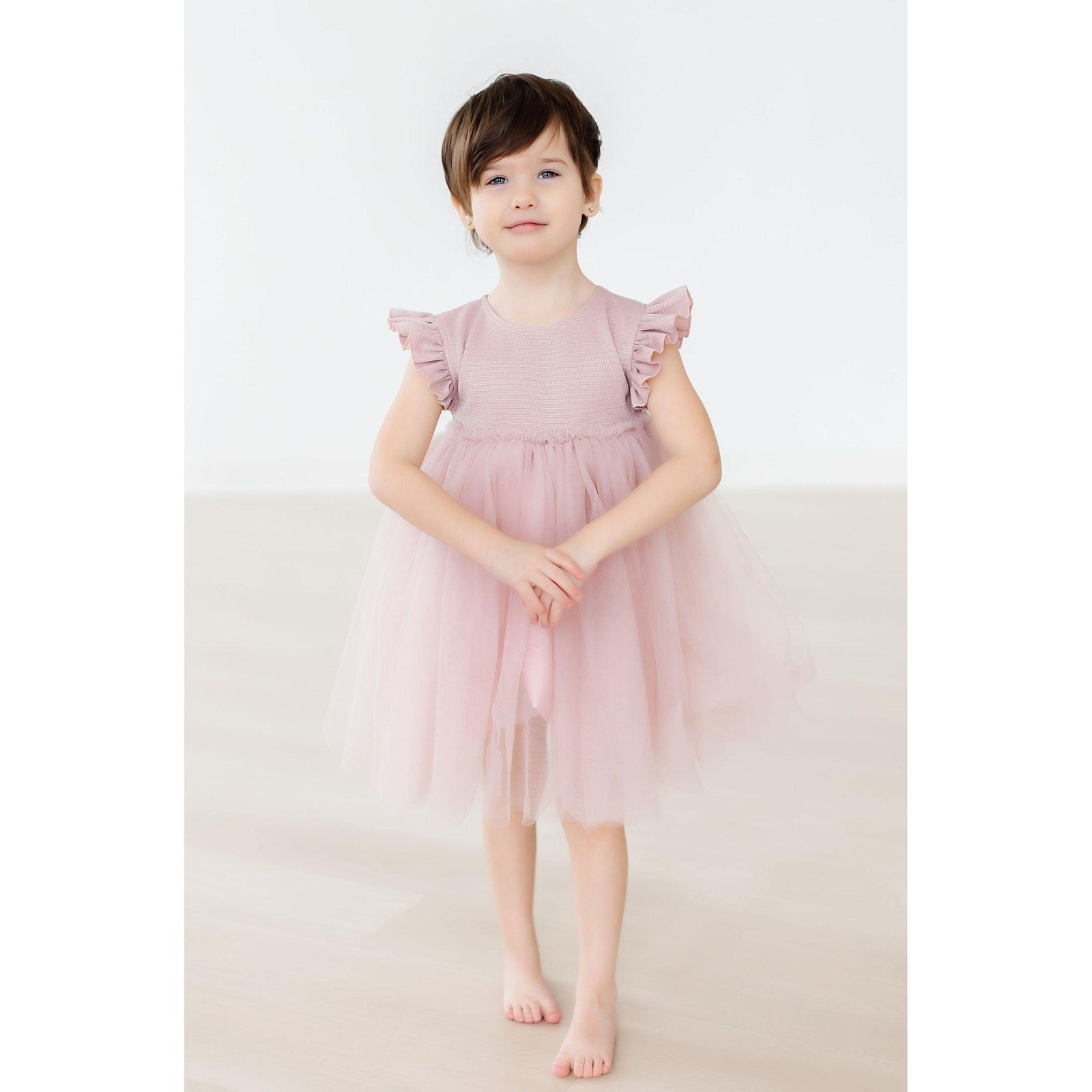 Dusty Pink Shimmer Tutu Dress