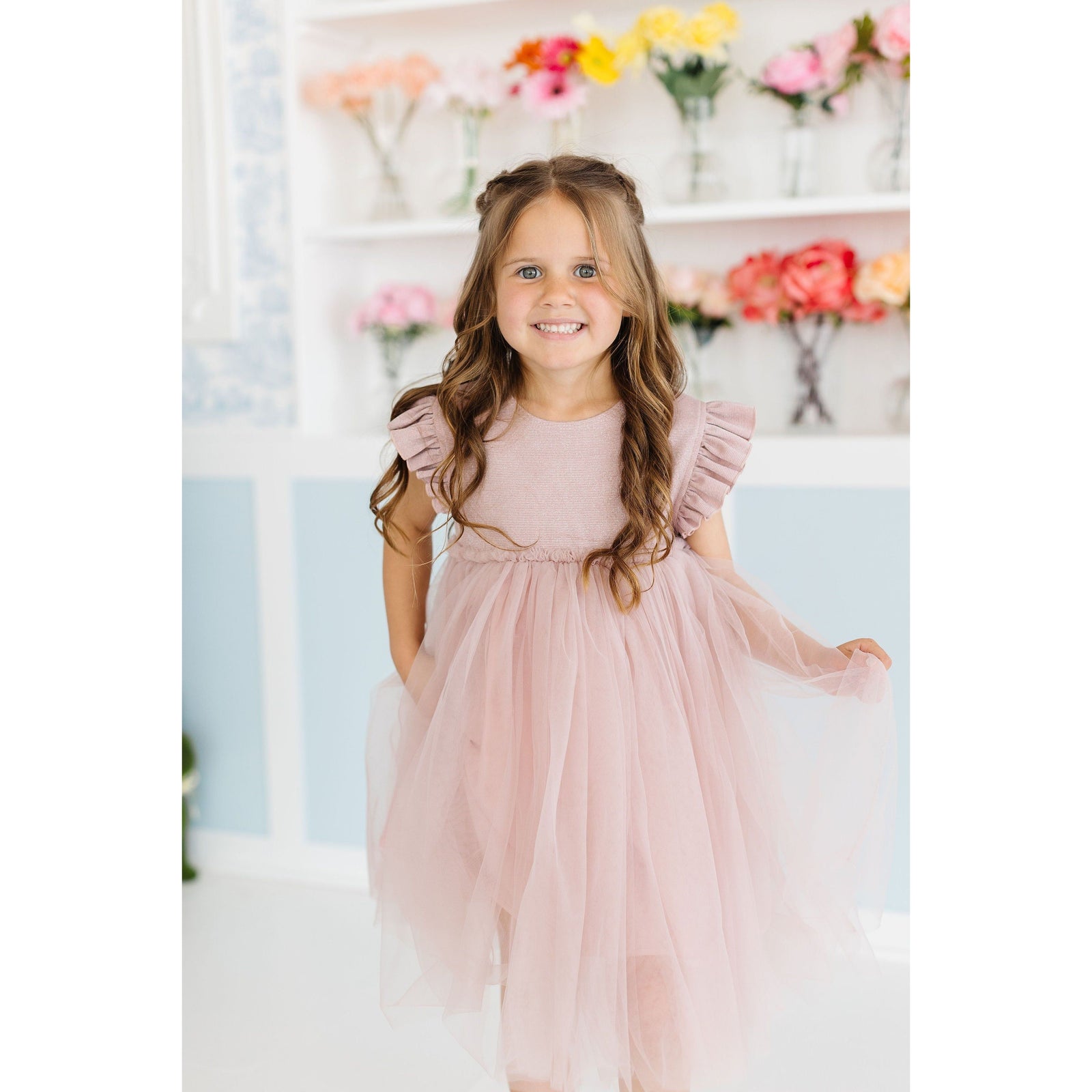 Dusty Pink Shimmer Tutu Dress