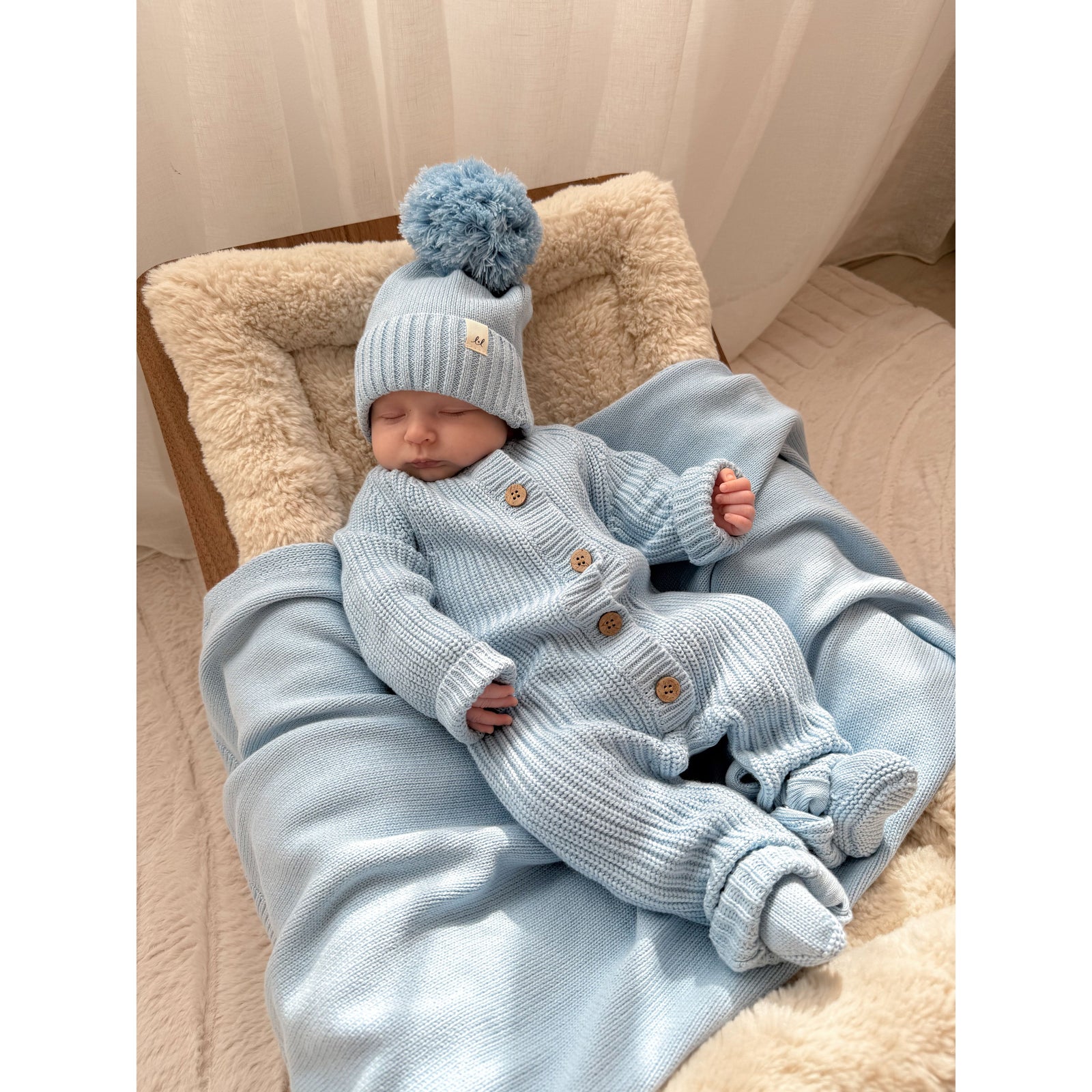 Classic Baby Blanket - Powder Blue