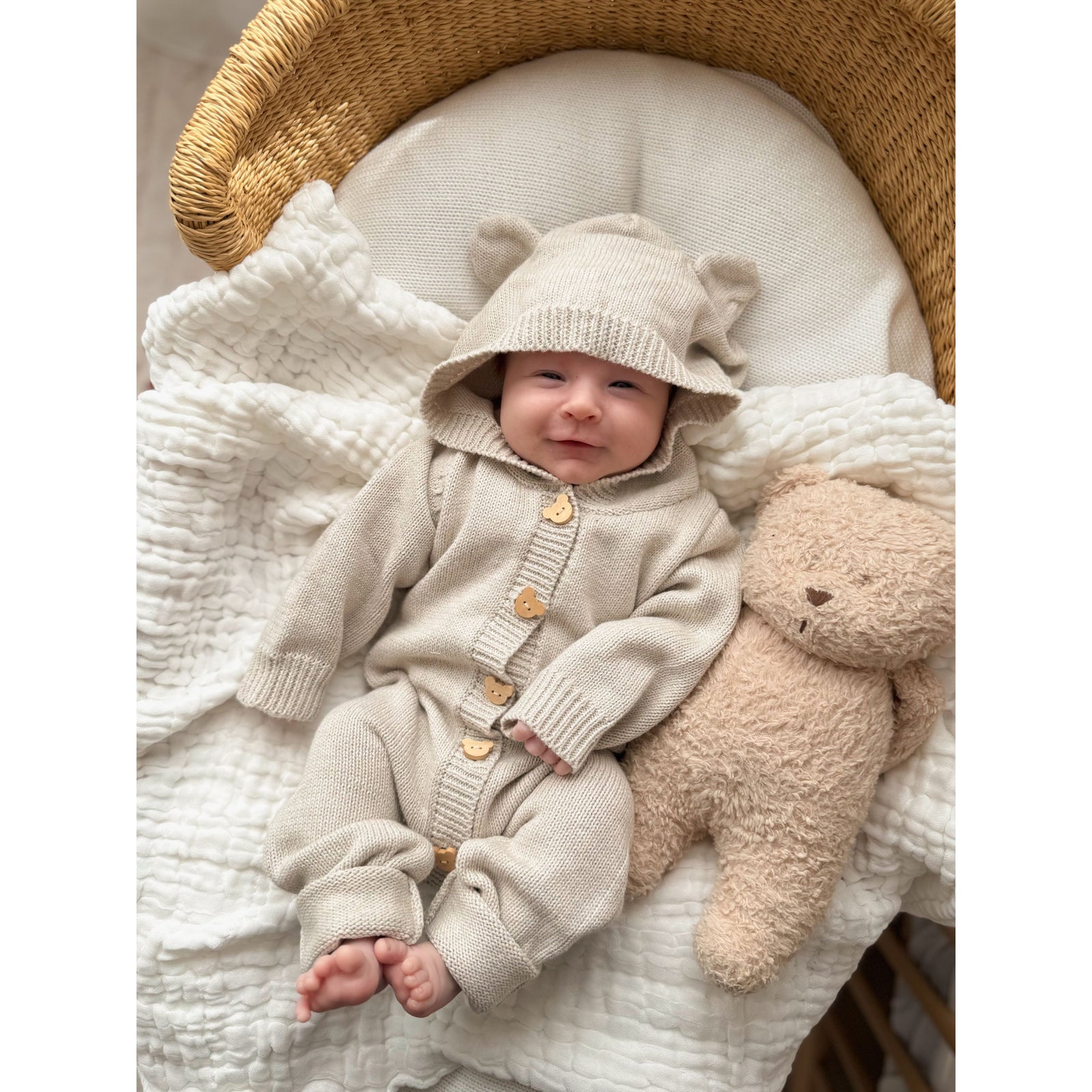 Bear Cub Jumpsuit - Natural