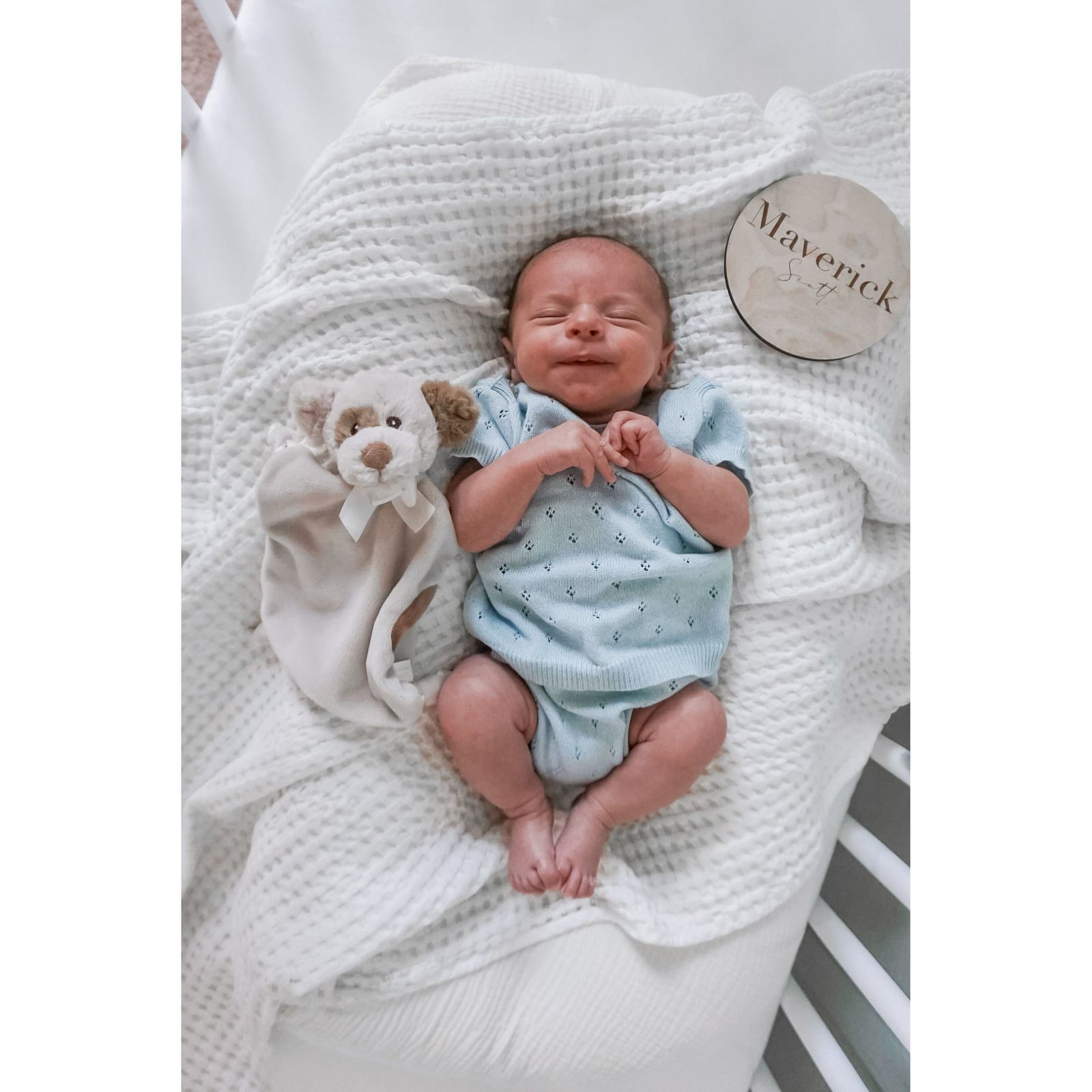 Luna + Luca Pointelle Set - Sky Blue