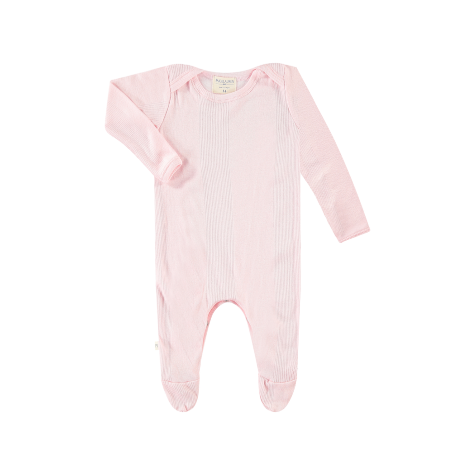 Variegated Rib Lap Tee Footie Pajama