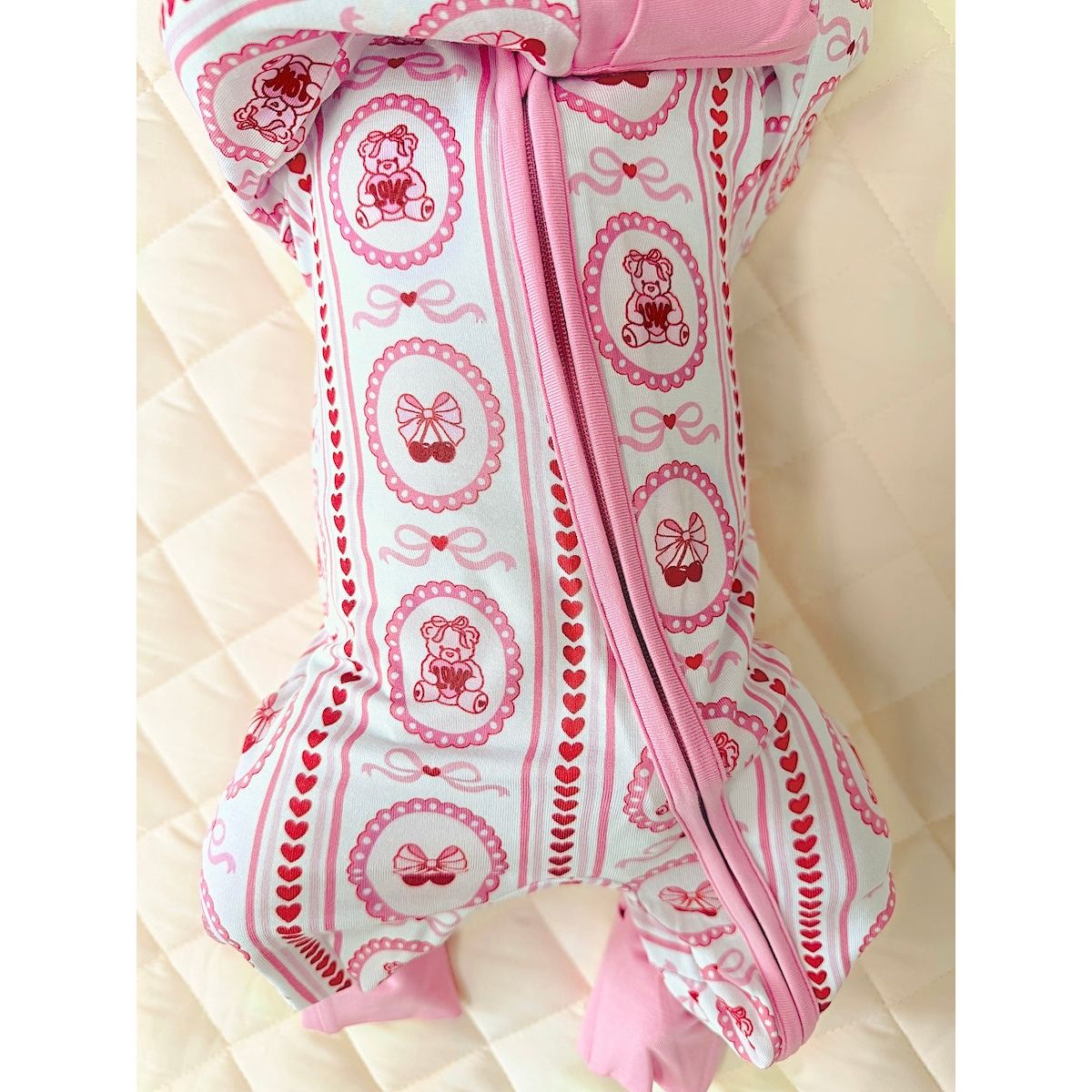 Bamboo Zip Romper | Cherry Bear