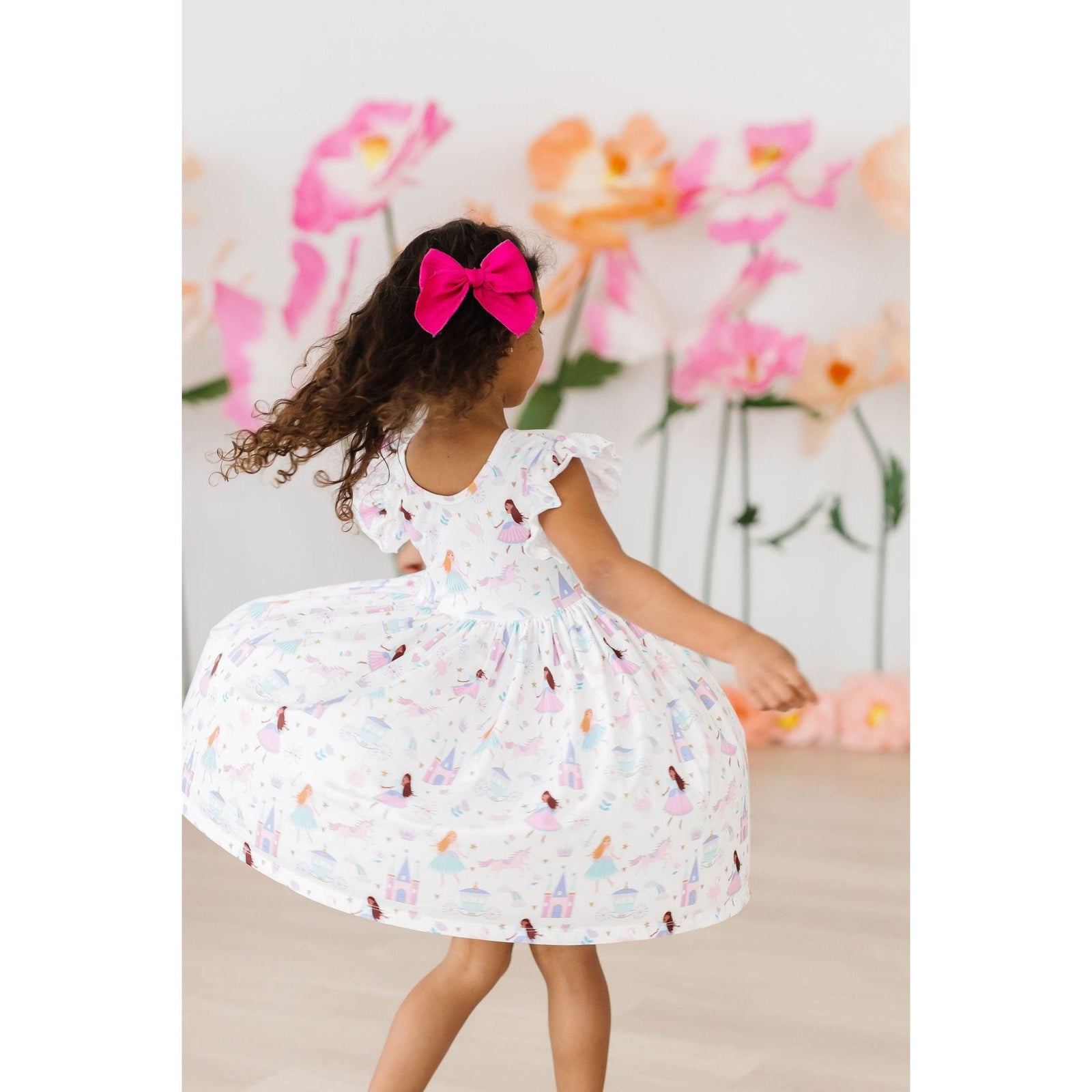 Fairy Princess Flutter Sleeve Twirl Dress