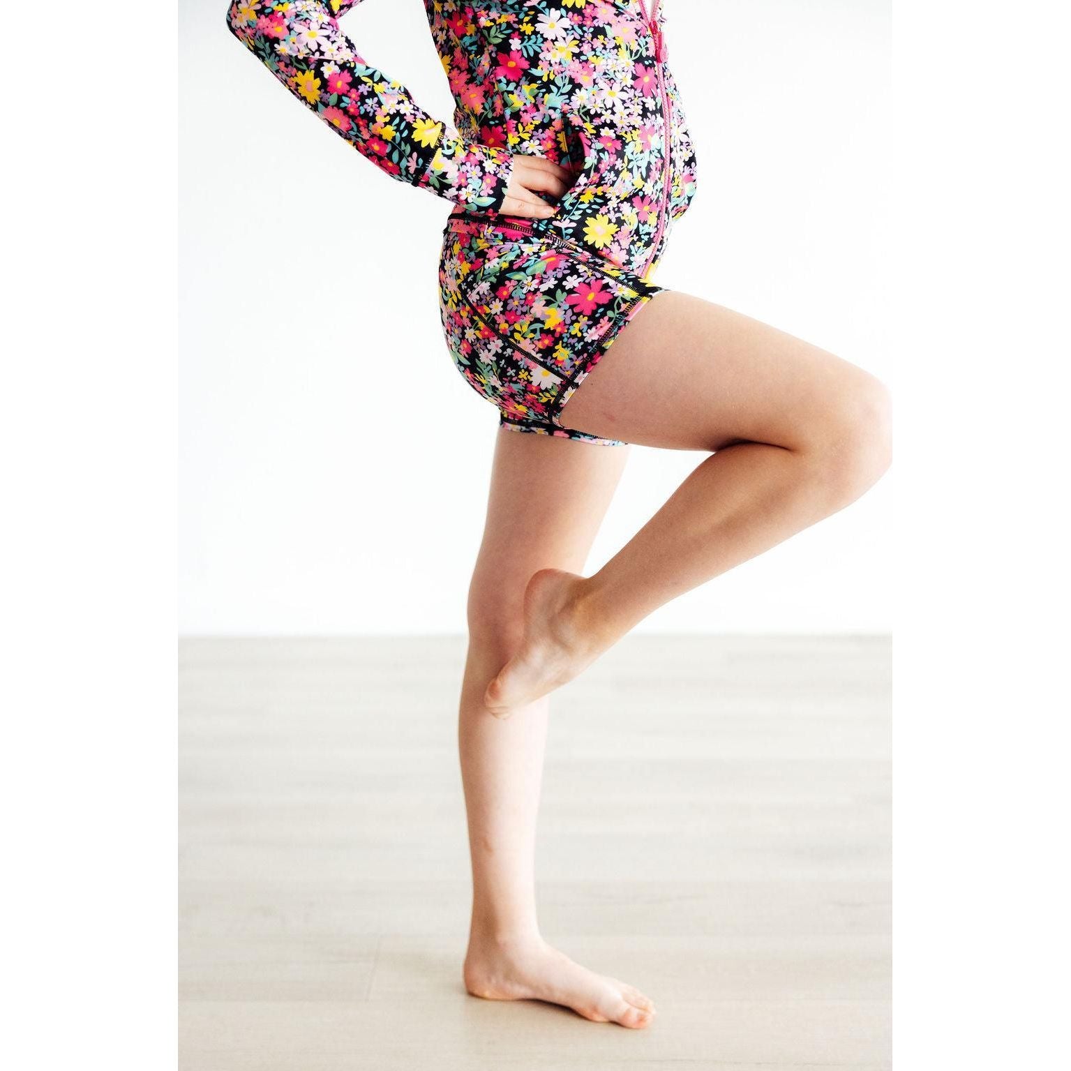 Flexible Floral Active Shorty Shorts