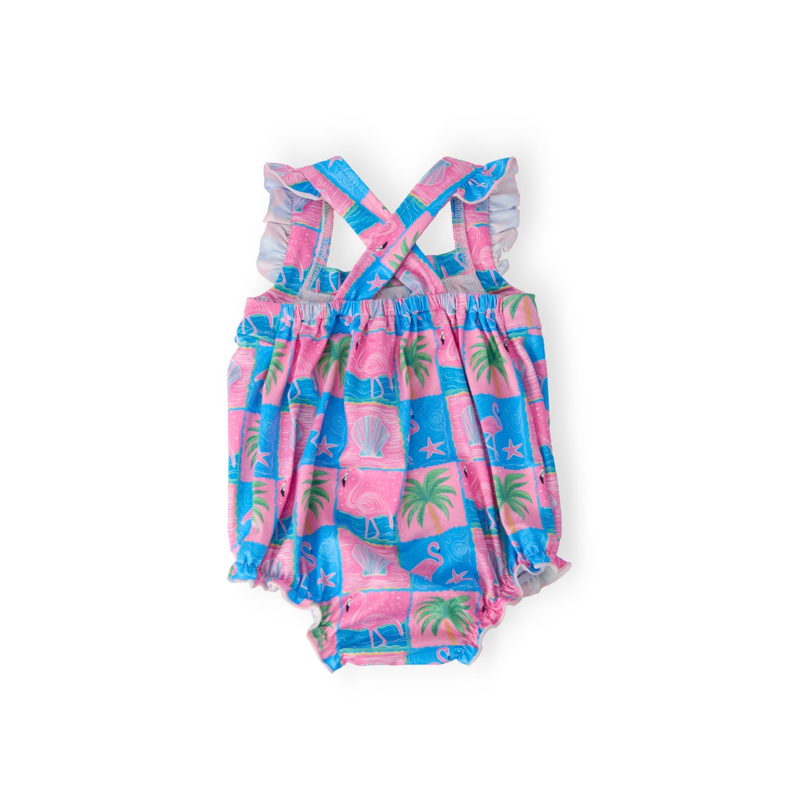 Flock Star Ruffle Cross Back Romper