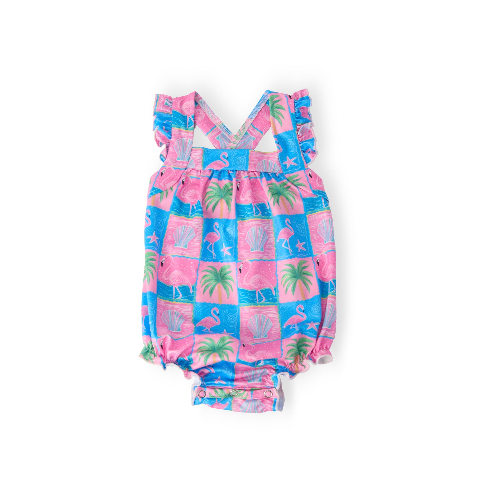 Flock Star Ruffle Cross Back Romper