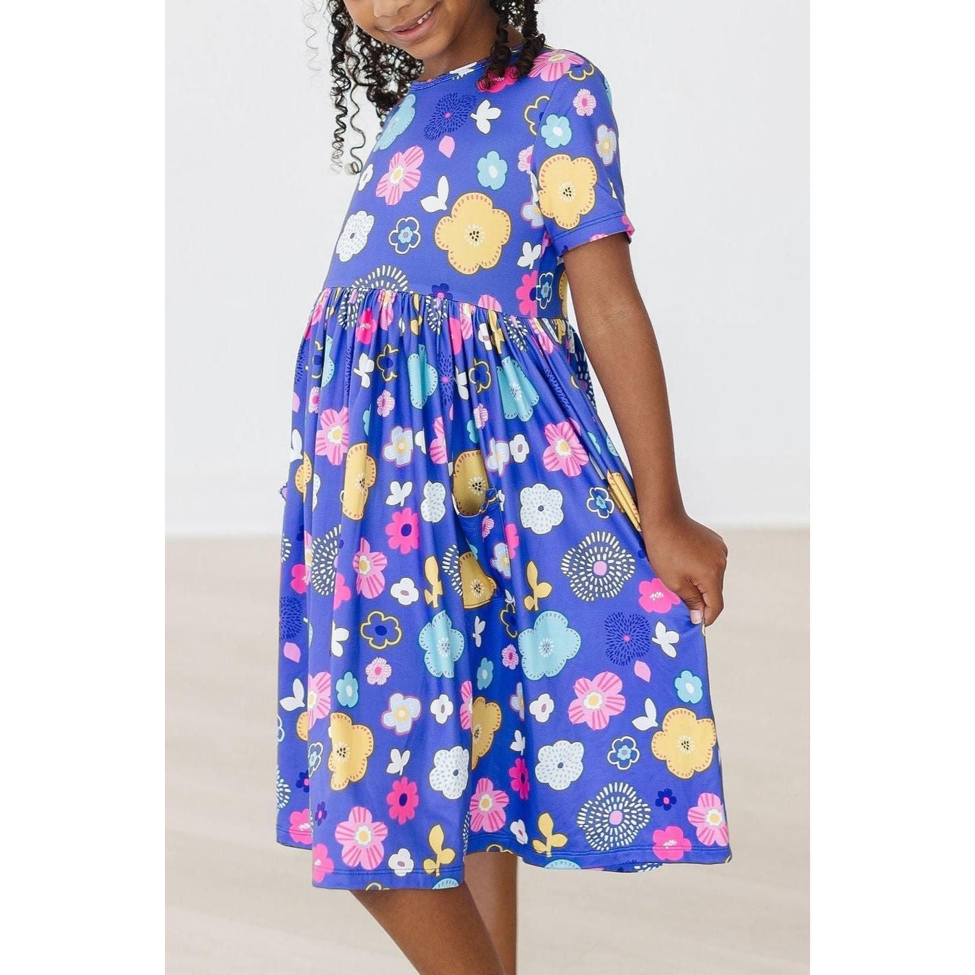 Floral Frenzy S/S Pocket Twirl Dress