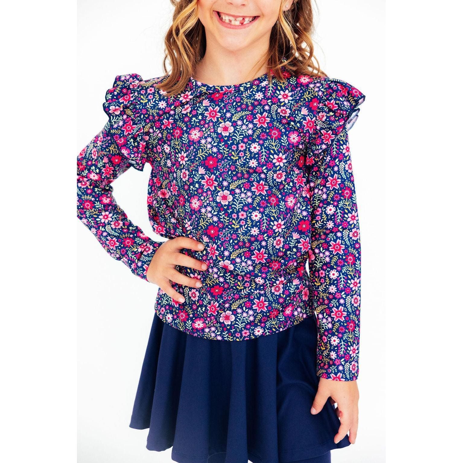 Flower Farm L/S Ruffle Tee
