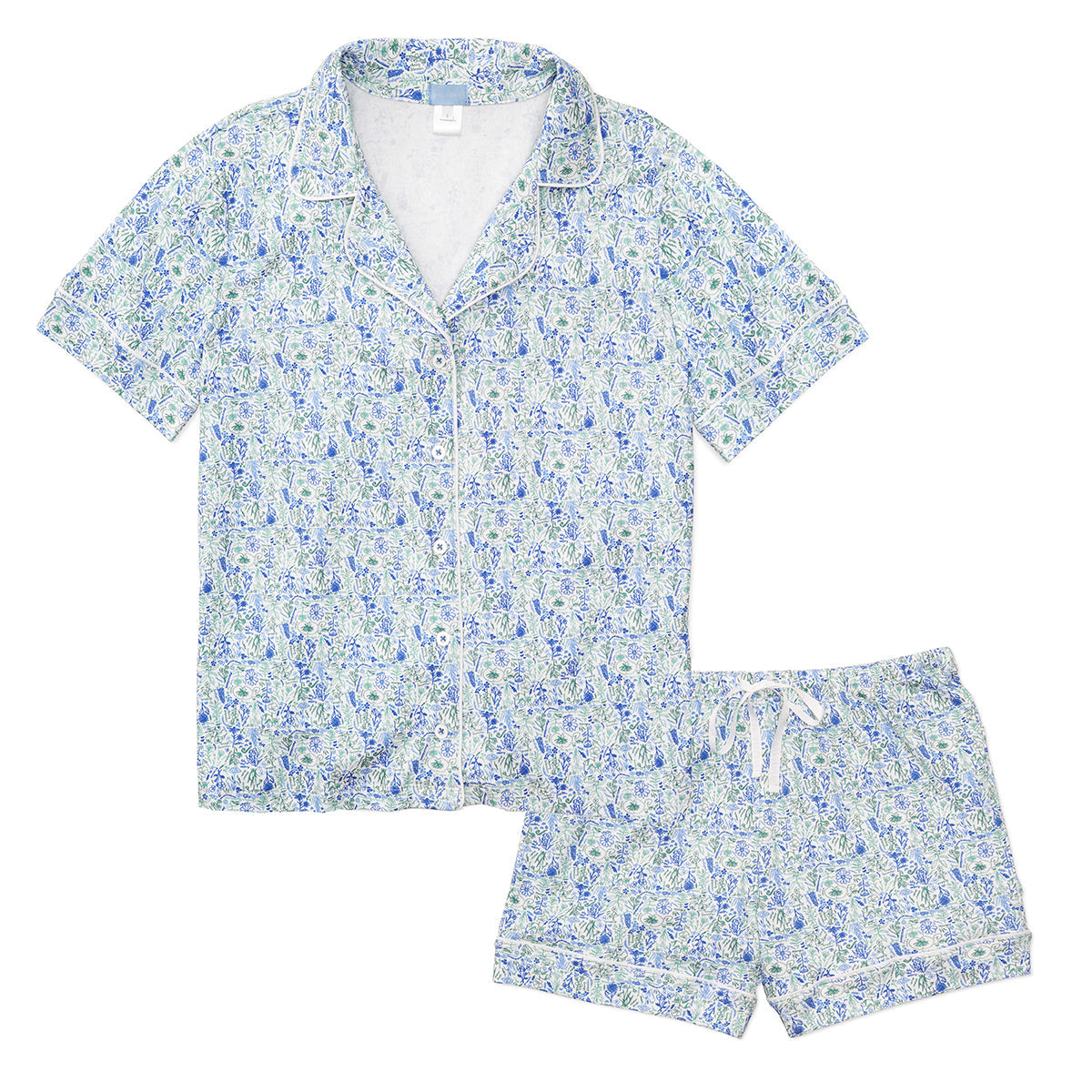 Birth Flowers Women’s Button Front Short Pajama Set