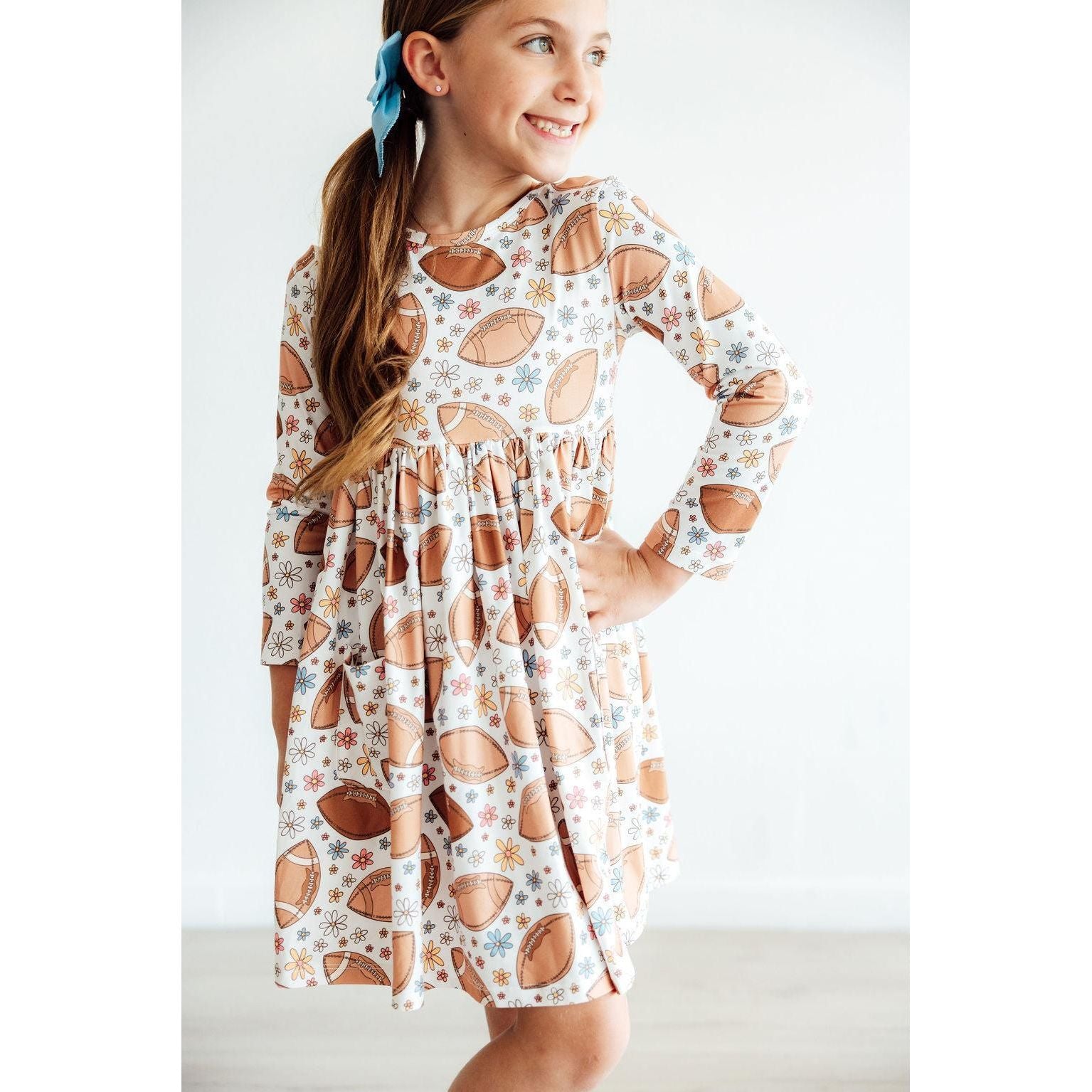 Football Friday L/S Pocket Twirl Dress
