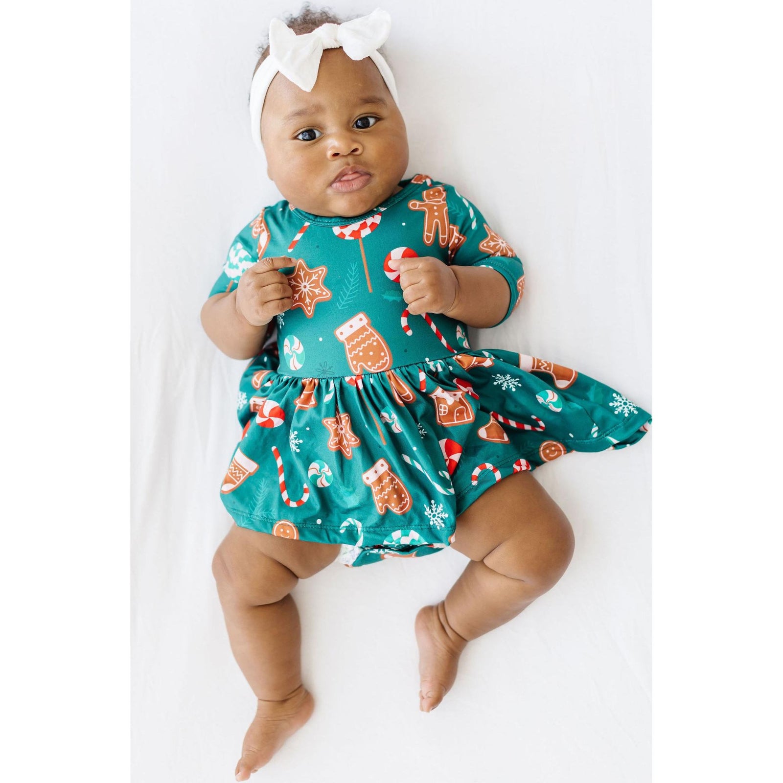 Gingerbread House 3/4 Sleeve Twirl Bodysuit