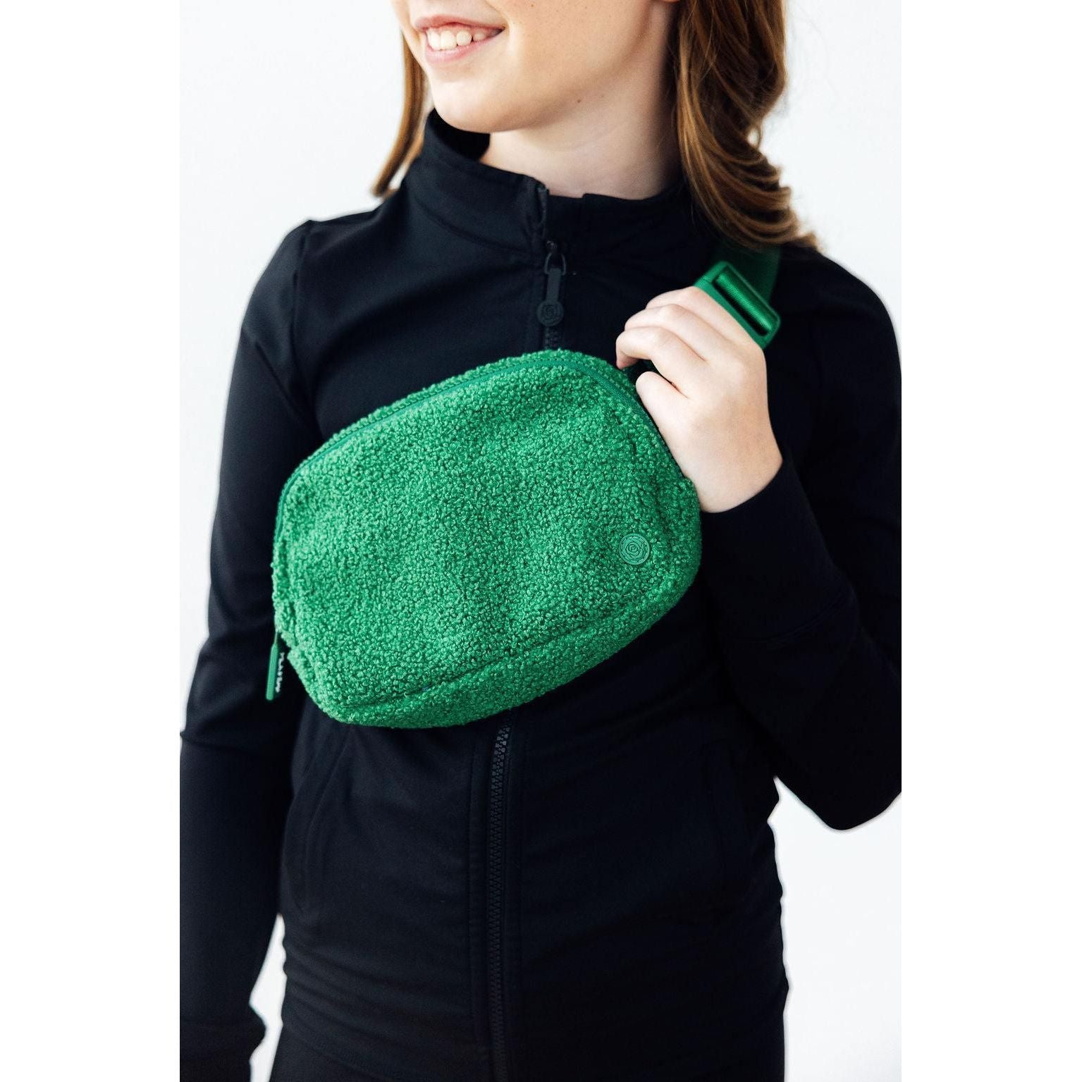 Green Fleece Belt Bag