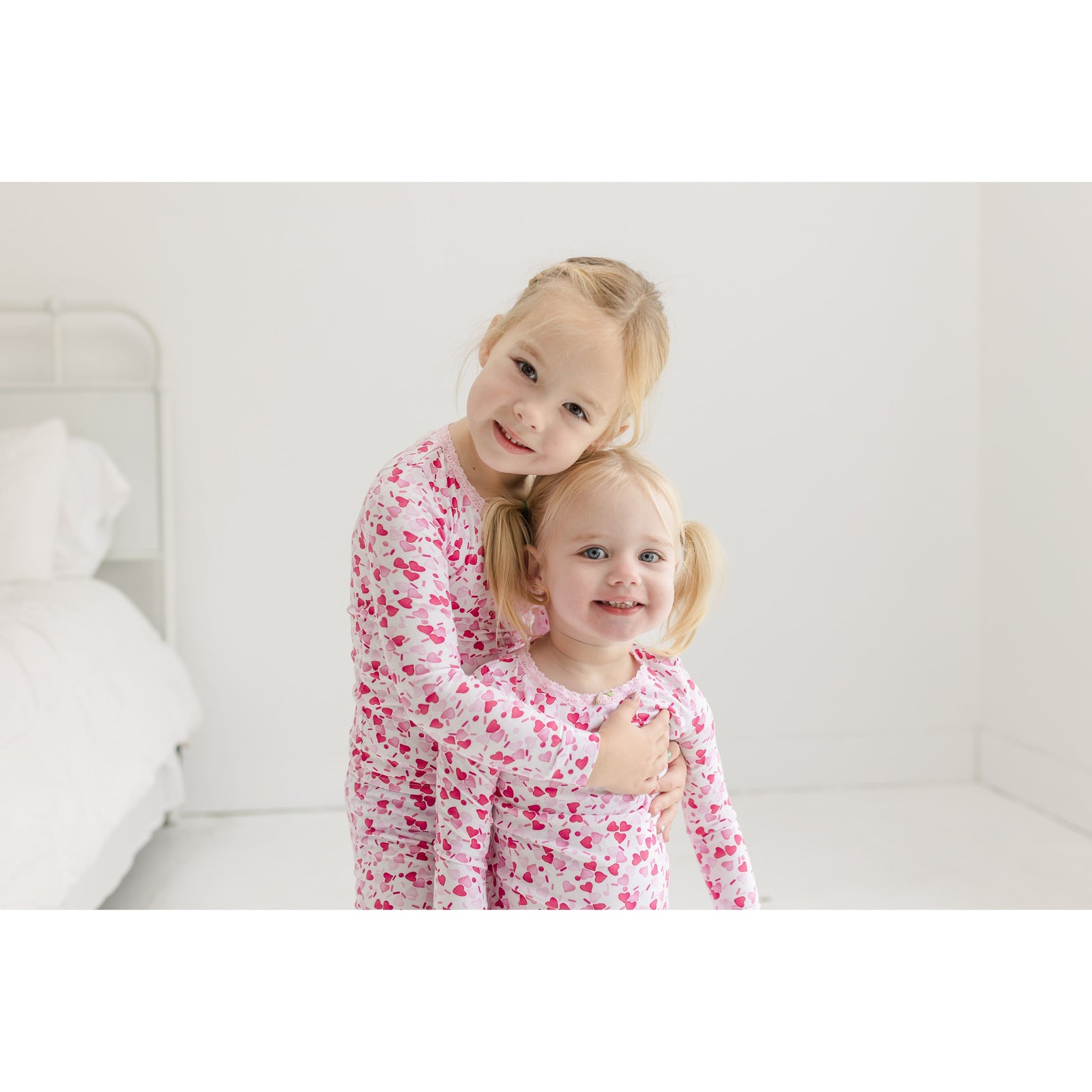 long sleeve pajama set | heart sprinkles