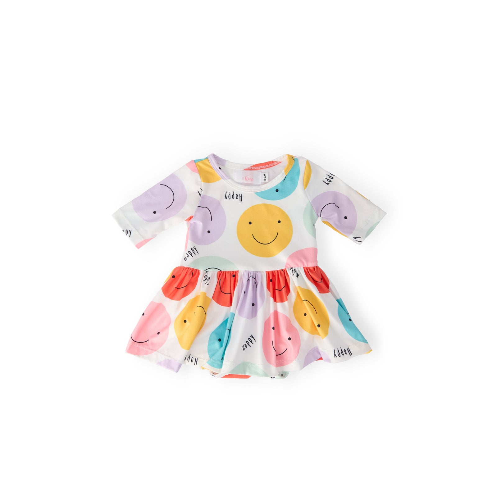Happy Days 3/4 Sleeve Twirl Bodysuit
