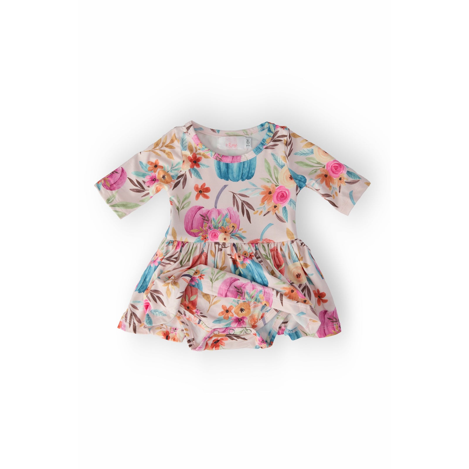 Harvest Blooms 3/4 Sleeve Twirl Bodysuit
