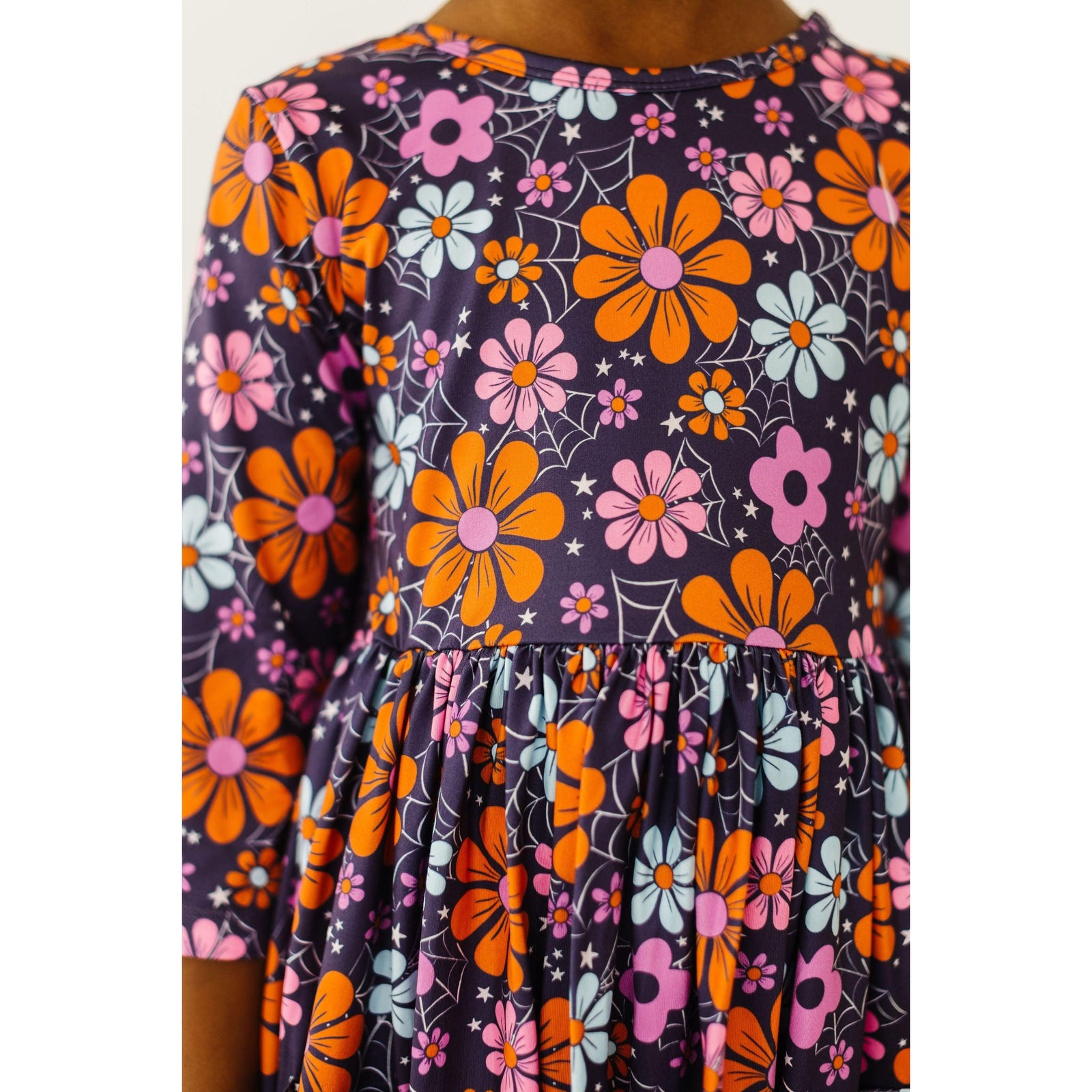 Haunted Garden 3/4 Sleeve Pocket Twirl Dress