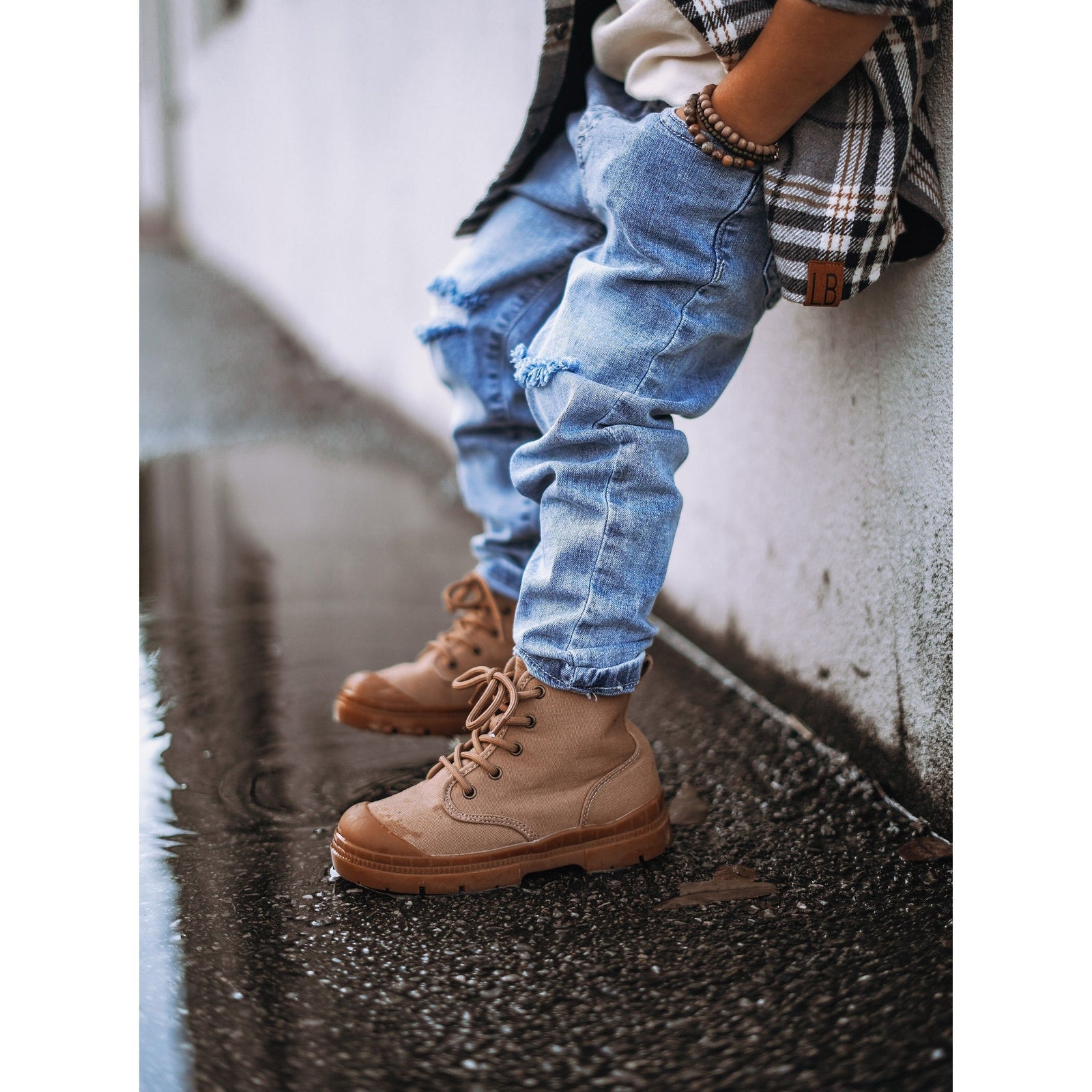 Relaxed Fit Distressed Denim