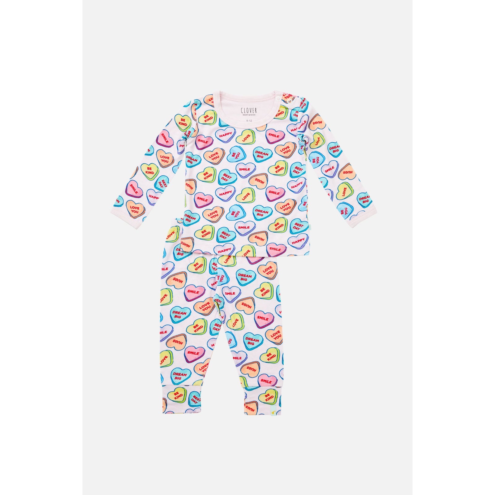 Long Sleeve Pajama Set - Candy Hearts