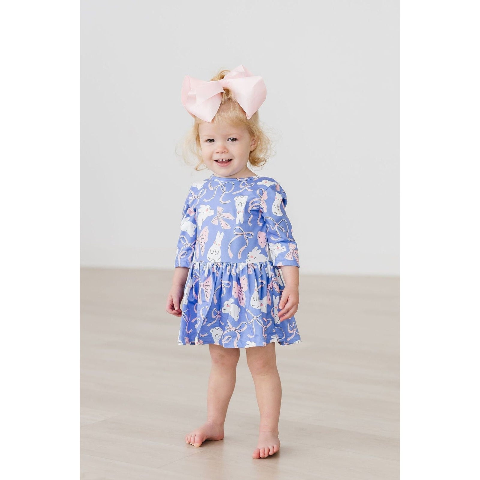 Hop, Skip & Twirl 3/4 Sleeve Twirl Bodysuit