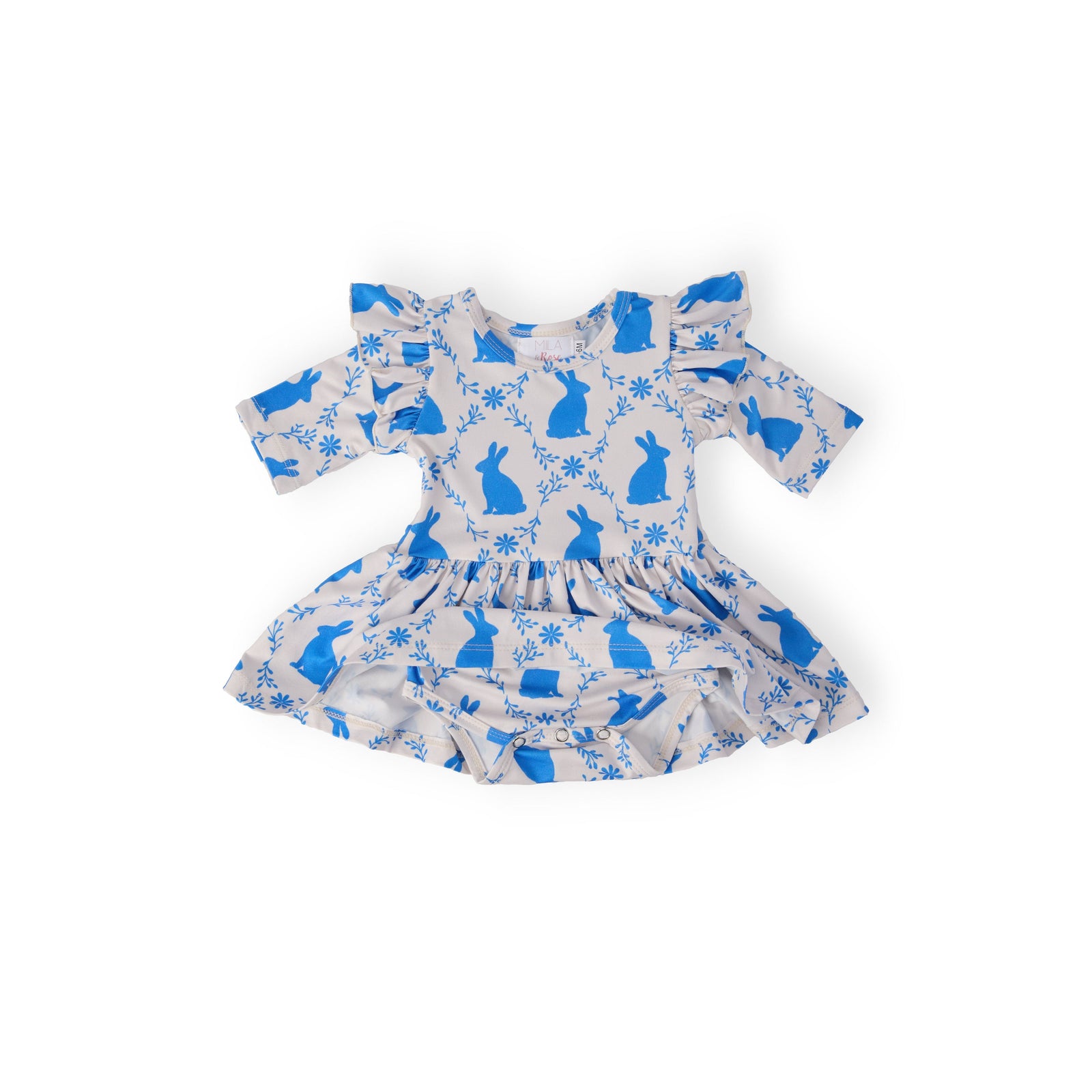 Hop 'til You Drop 3/4 Sleeve Twirl Flutter Bodysuit