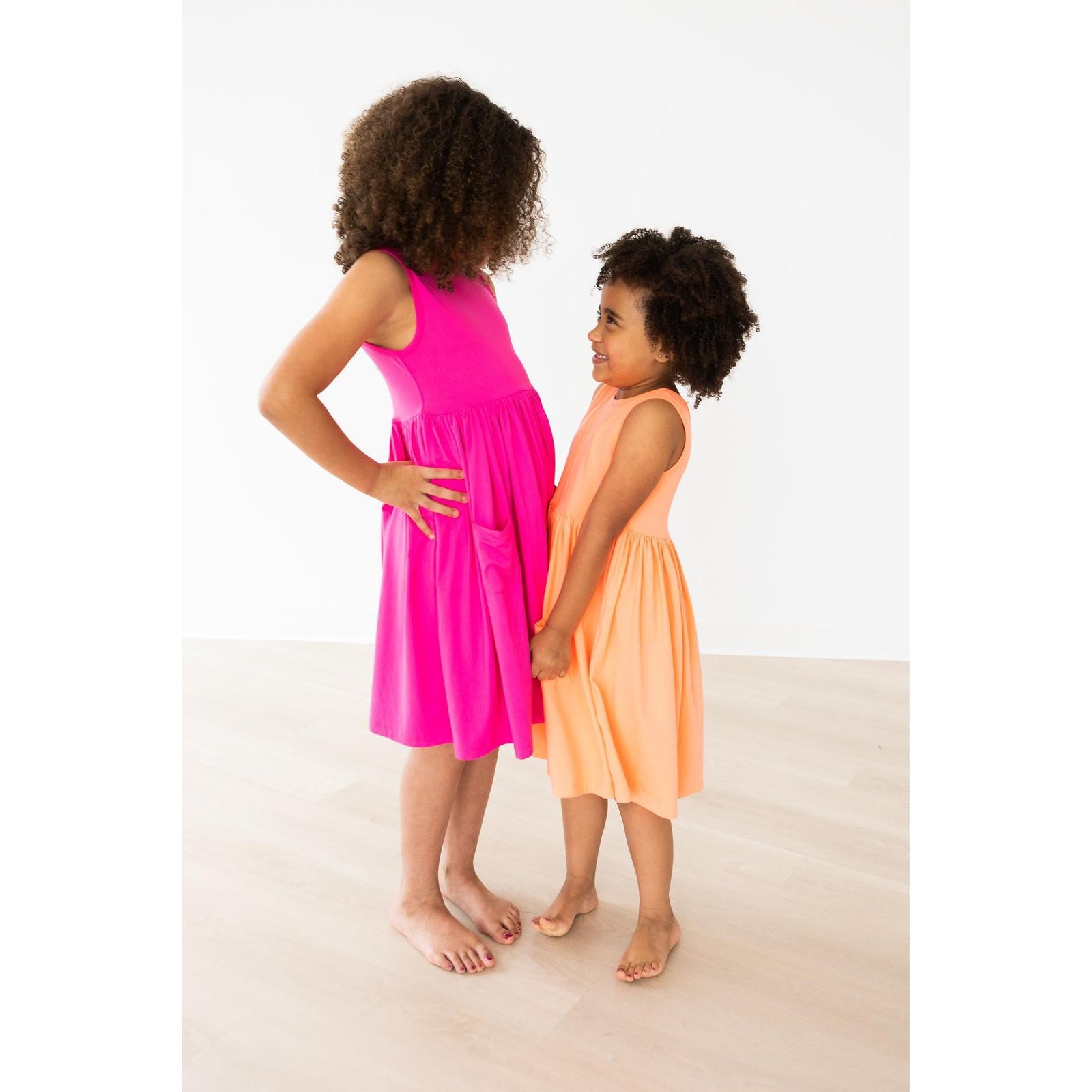 Hot Pink Tank Pocket Twirl Dress