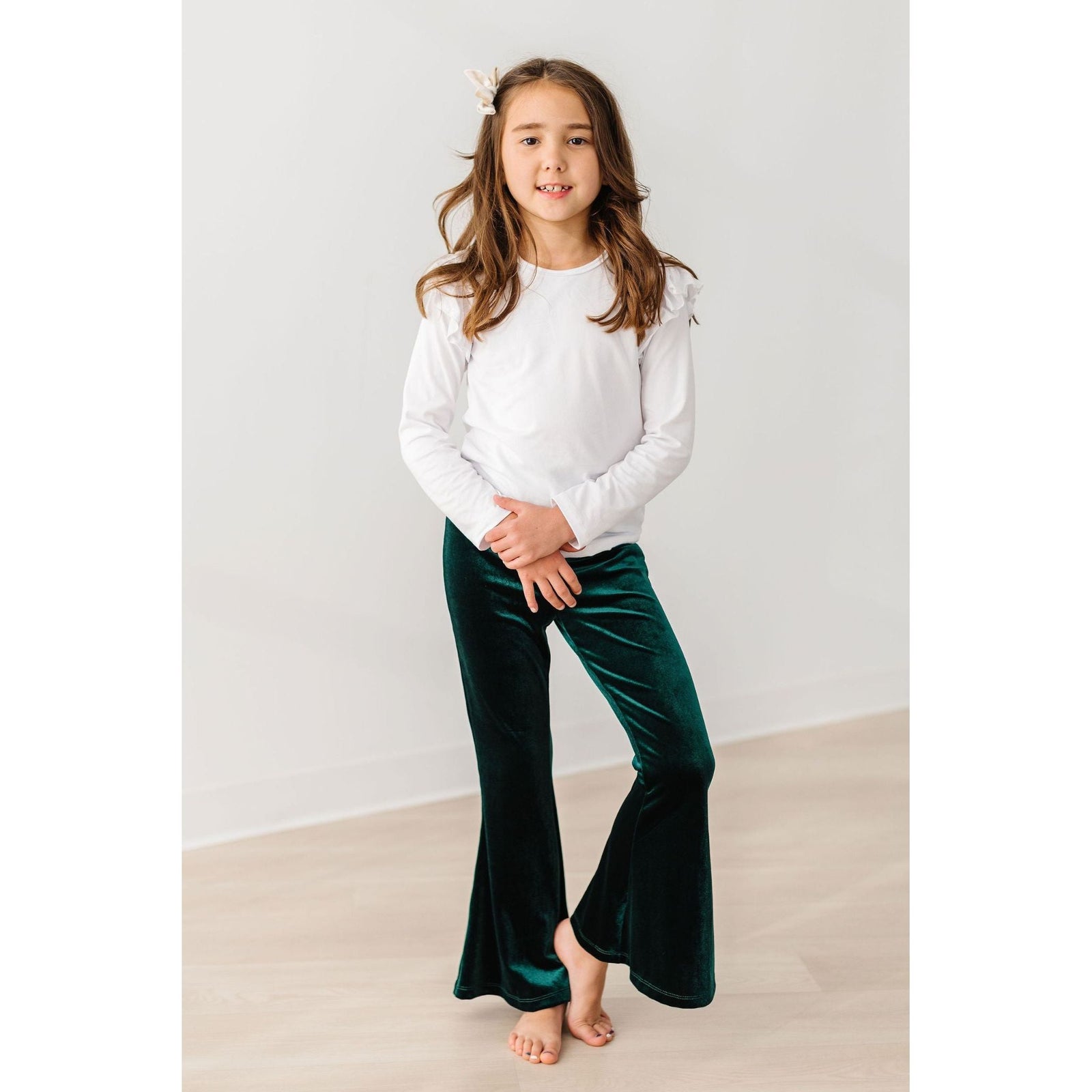 Hunter Green Velvet Bells