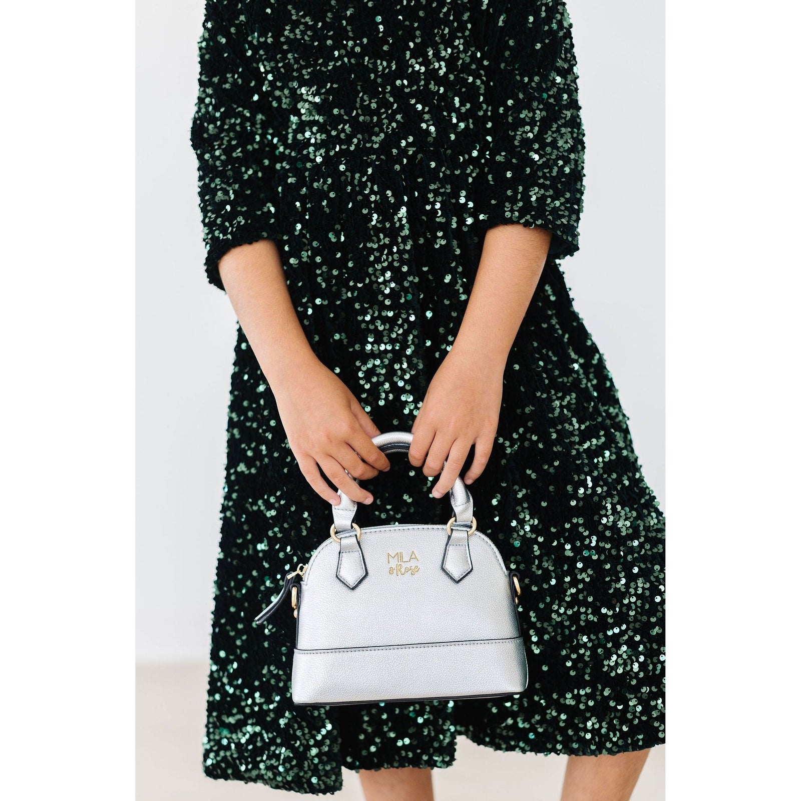 Hunter Green Velvet Sequin Dress