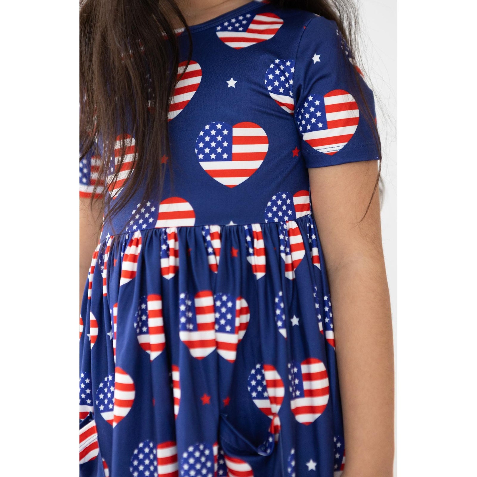I Heart the USA S/S Pocket Twirl Dress