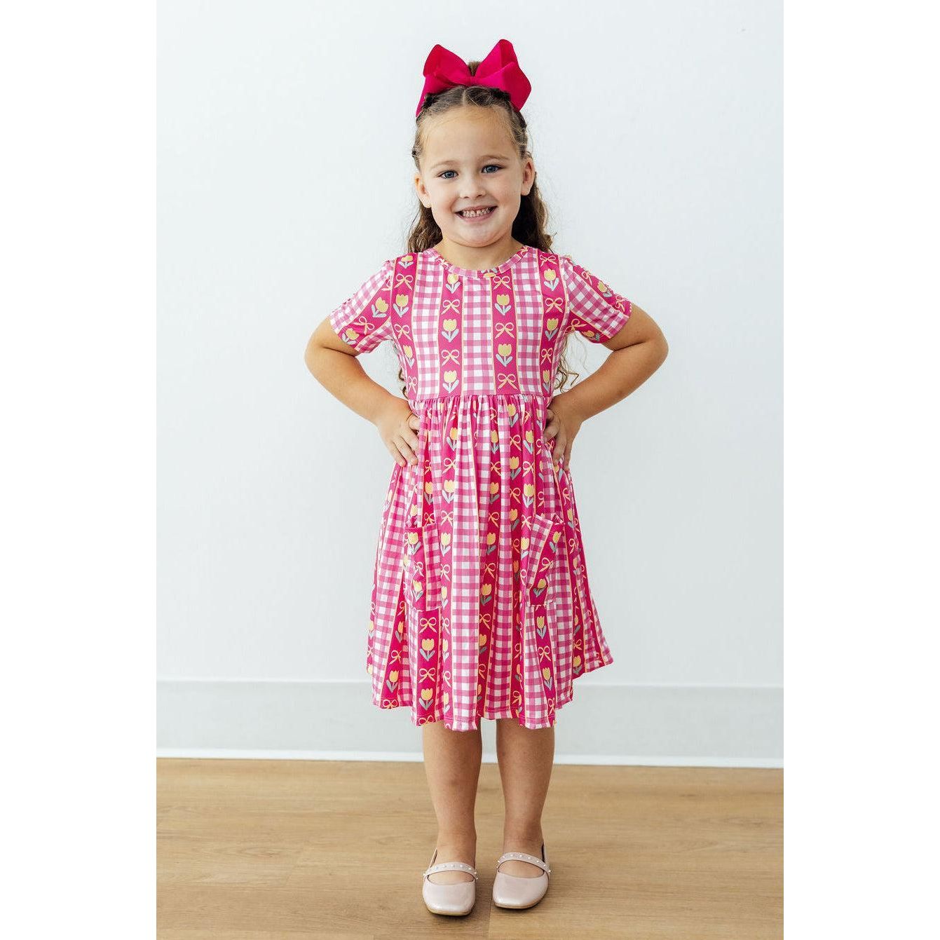 I Love You Tulip Much S/S Pocket Twirl Dress